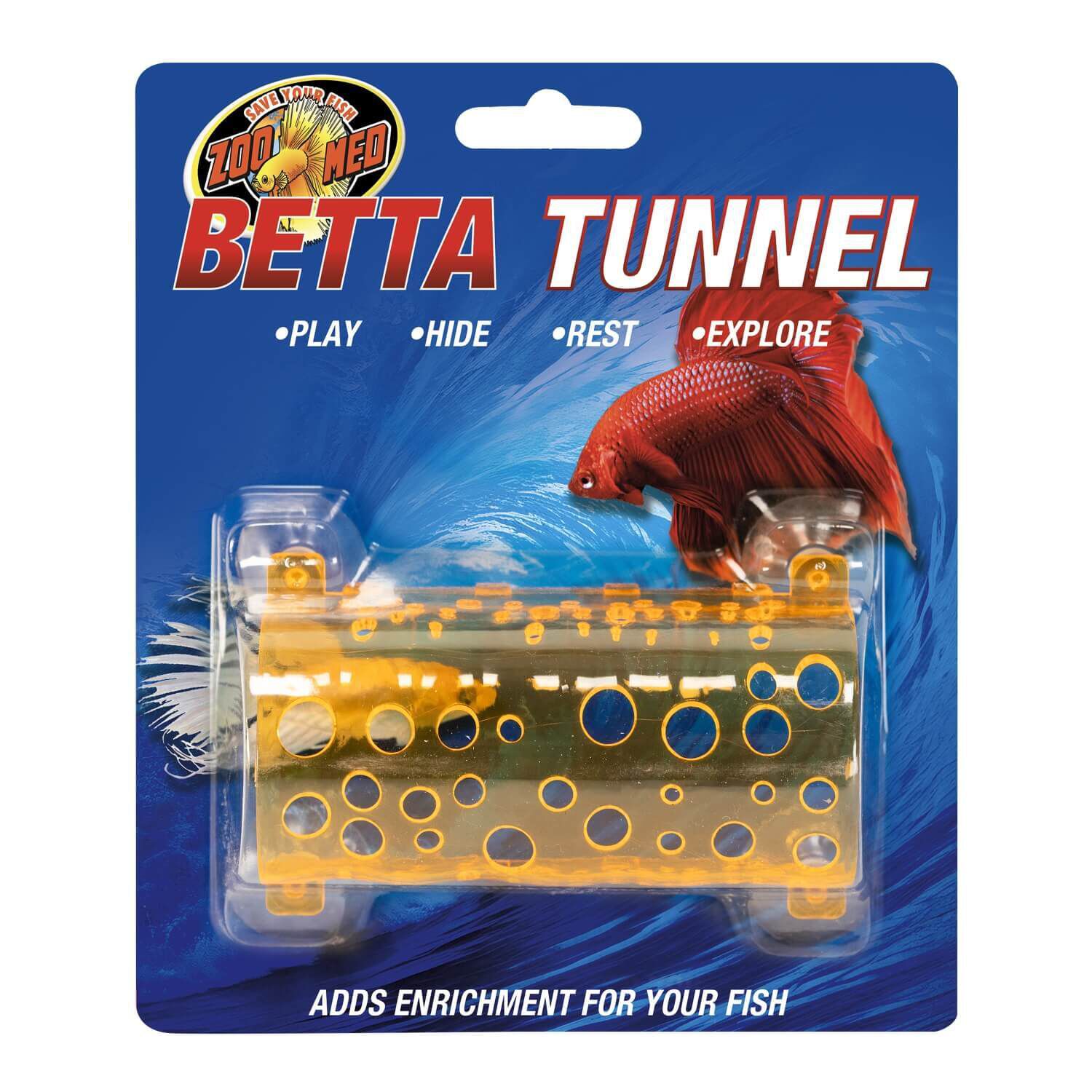 Zoo Med Betta Enrichment Tunnel For Fish - Assorted Colors