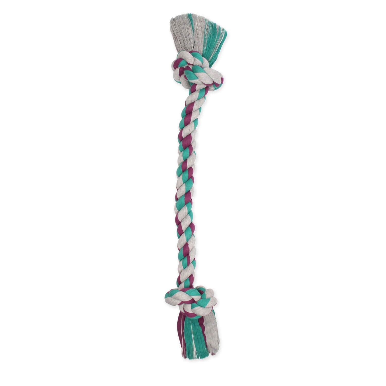 Mammoth Flossy Chews Colossal 42" Cottonblend Color 2 Knot Rope Tug Dog Toy