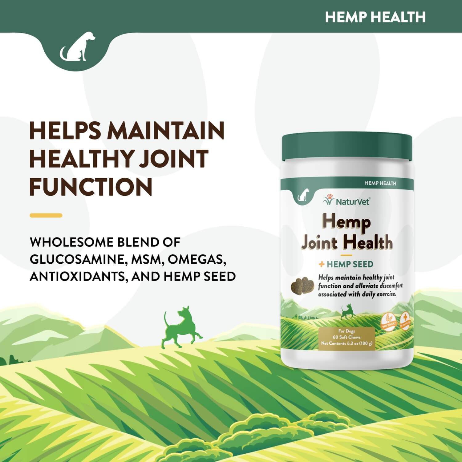 Naturvet Hemp Joint Health Soft Chews For Dogs