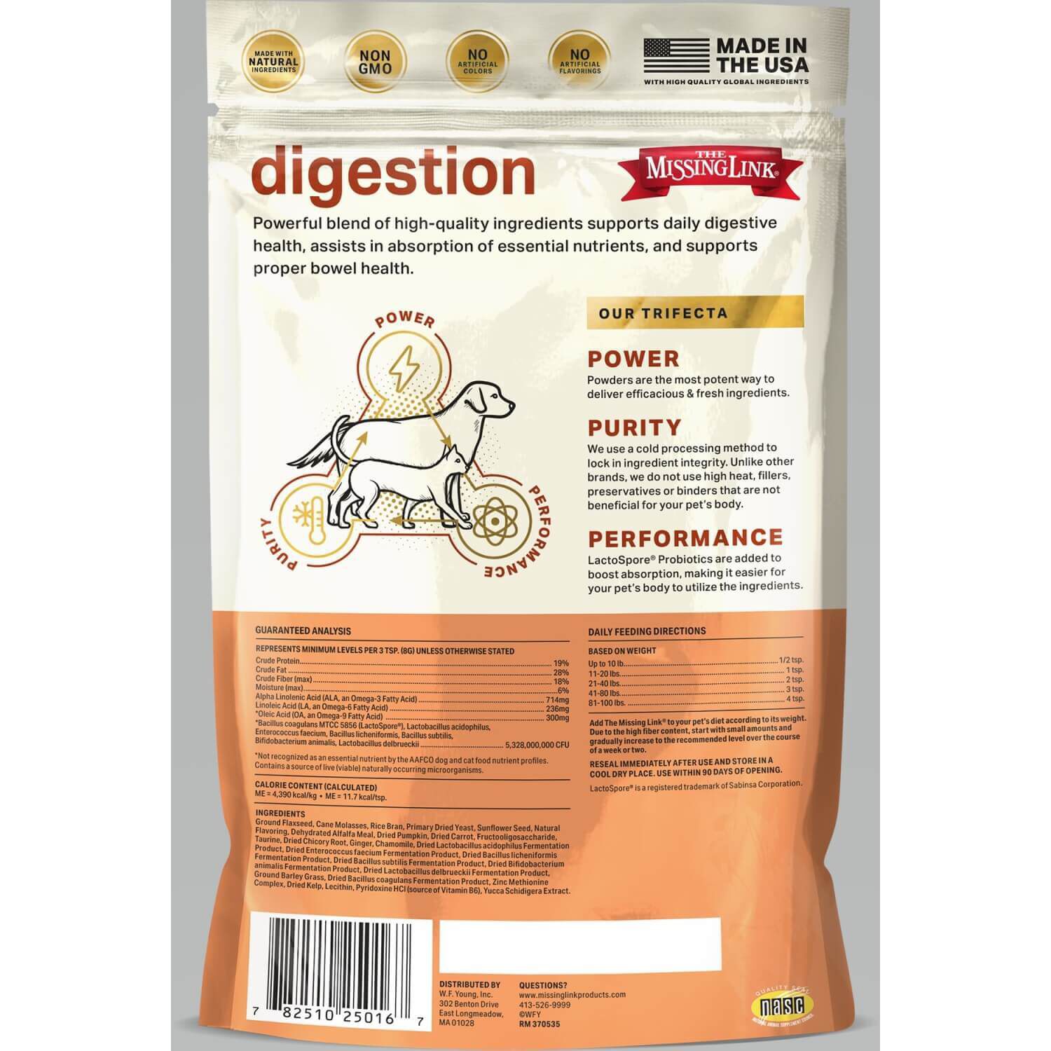 The Missing Link Superfood Powders Digestion Supplement For Dogs