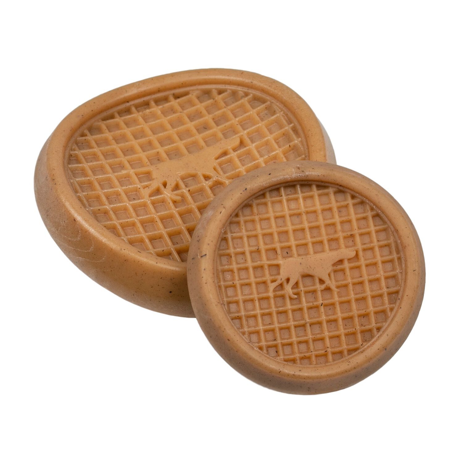 Tall Tails Wiggle Waffle Chew Textured Bacon Scented Dog Toy, 4" Medium