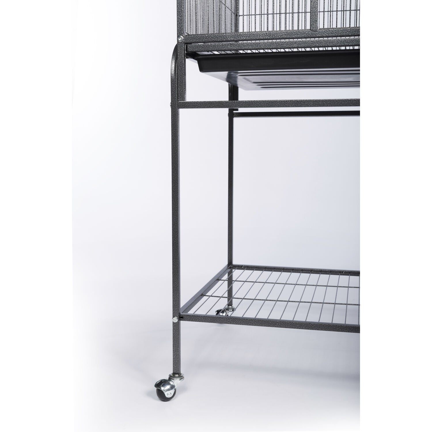 Prevue Powder-Coated Steel Flight Bird Cage With Stand, Black Hammertone