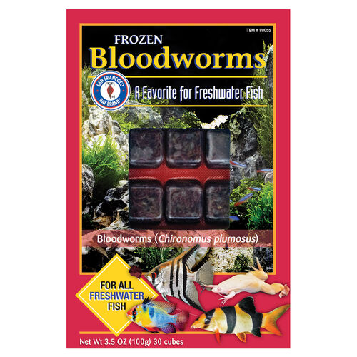 Frozen Bloodworms Fish Food
