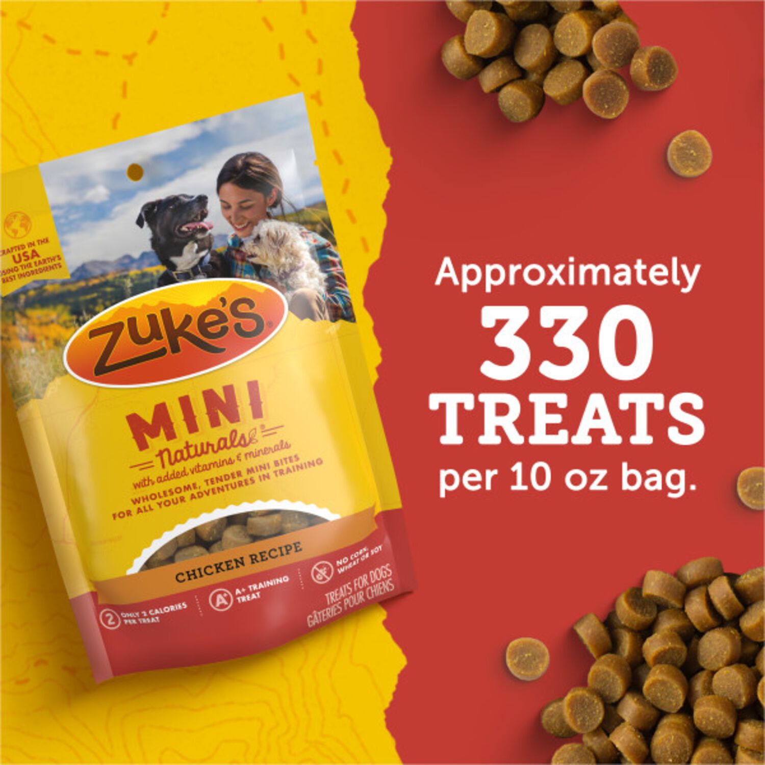 Zuke&rsquo;S Mini Naturals Chicken Recipe Soft & Chewy Dog Treats, 1-Lb Bag