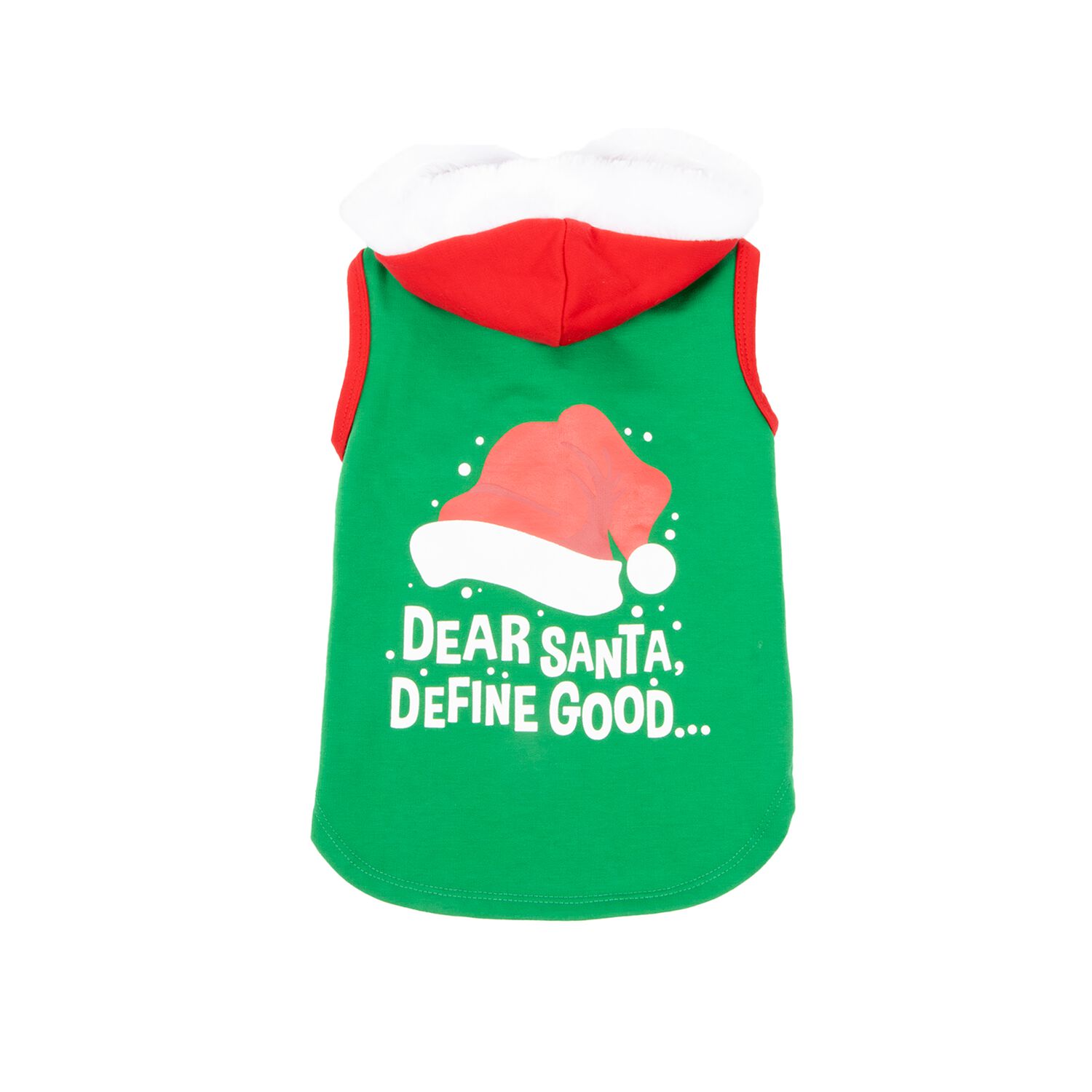 Aristopet Holiday Green Dear Santa Define Good Pullover Dog Hoodie, Extra Large