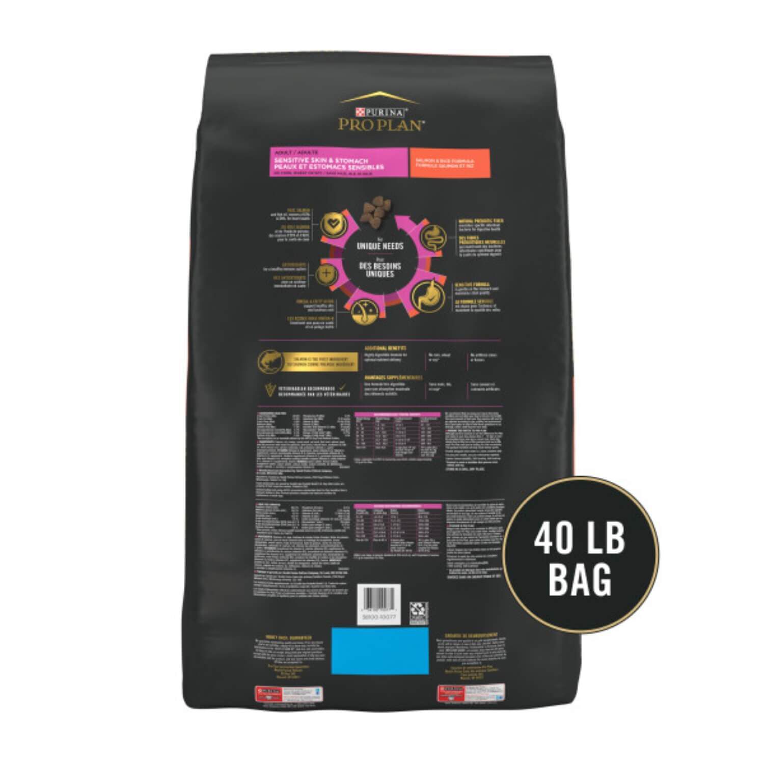 Purina Pro Plan Sensitive Skin Stomach Salmon Rice Dog Food 40lb Bag 40lb Pet Supermarket