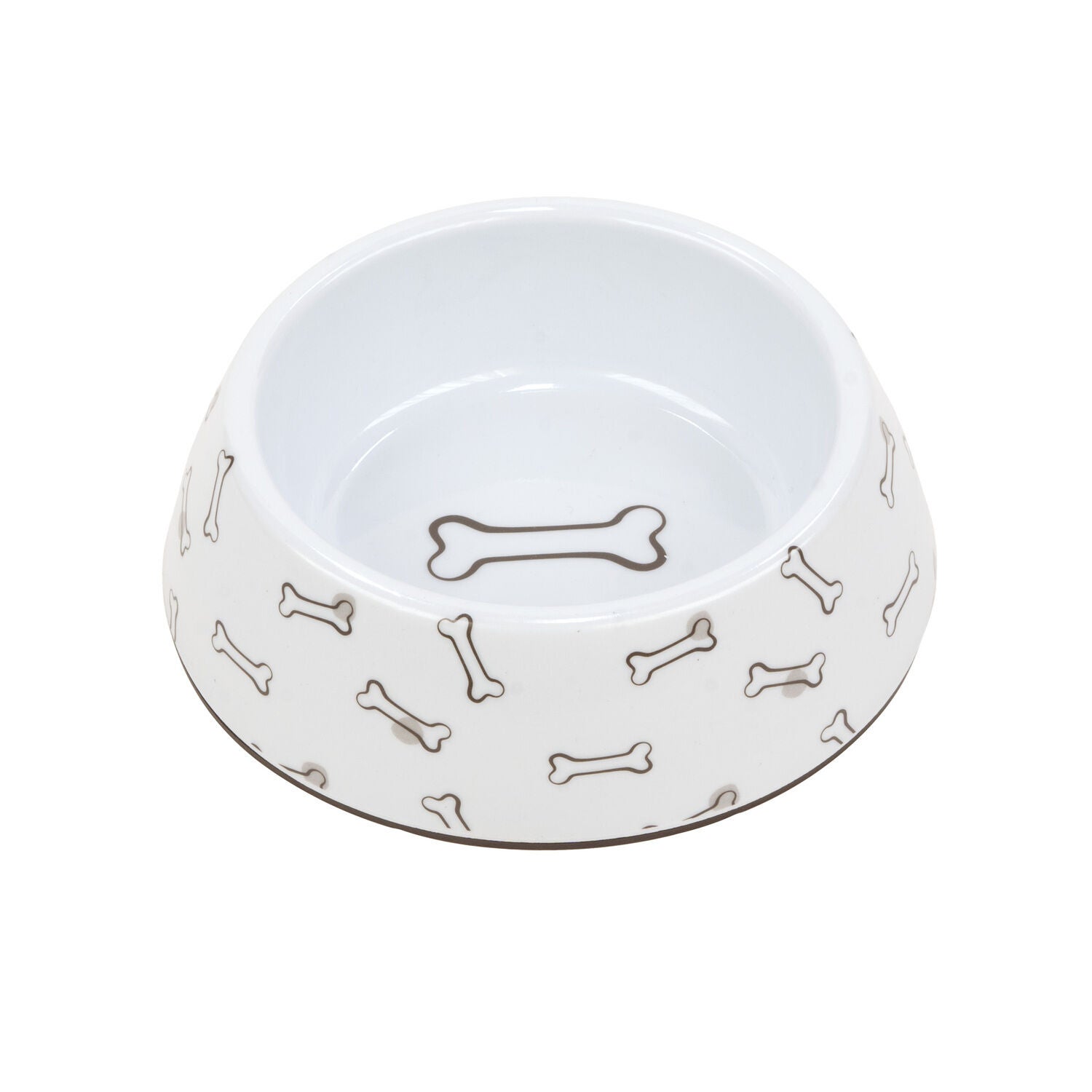 Simply Dog Bone Plastic Dog Bowl , 9.2"