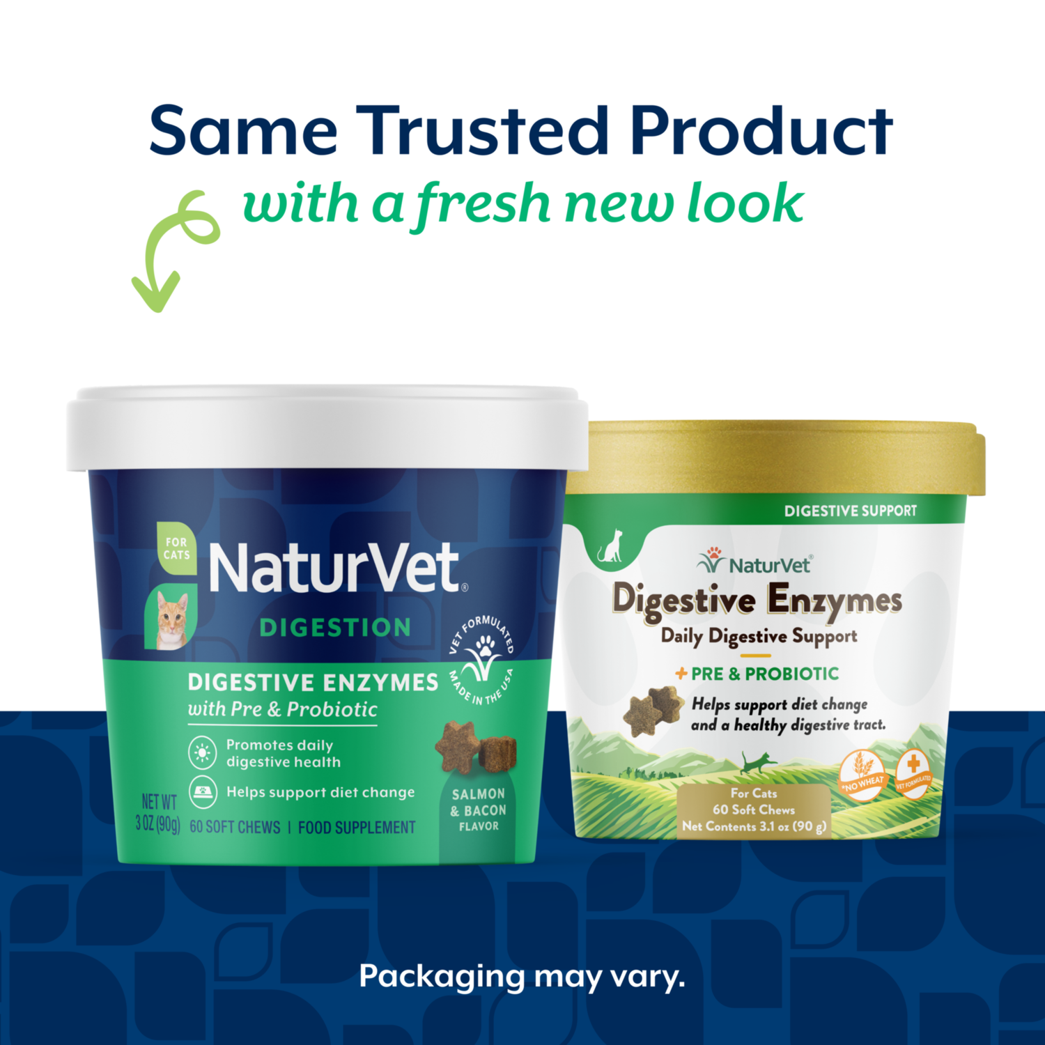 Naturvet Digestive Enzymes Pre+Probiotic Daily Soft Chew Supplement For Cats