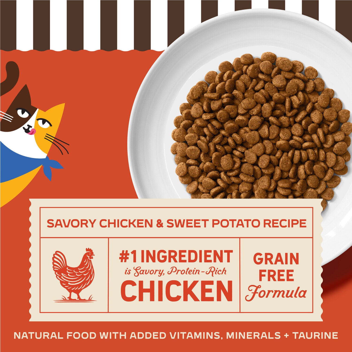 Merrick Purrfect Bistro Grain Free Chicken And Sweet Potato Recipe Dry Adult Cat Food, 4-Lb.
