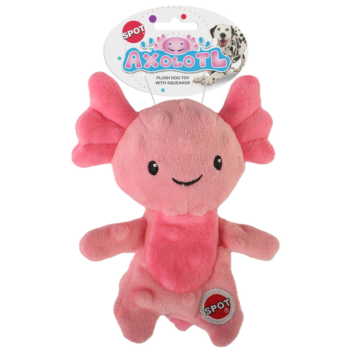 Spot Axolotl Plush Squeaky Dog Toy, 6" - Assorted Colors