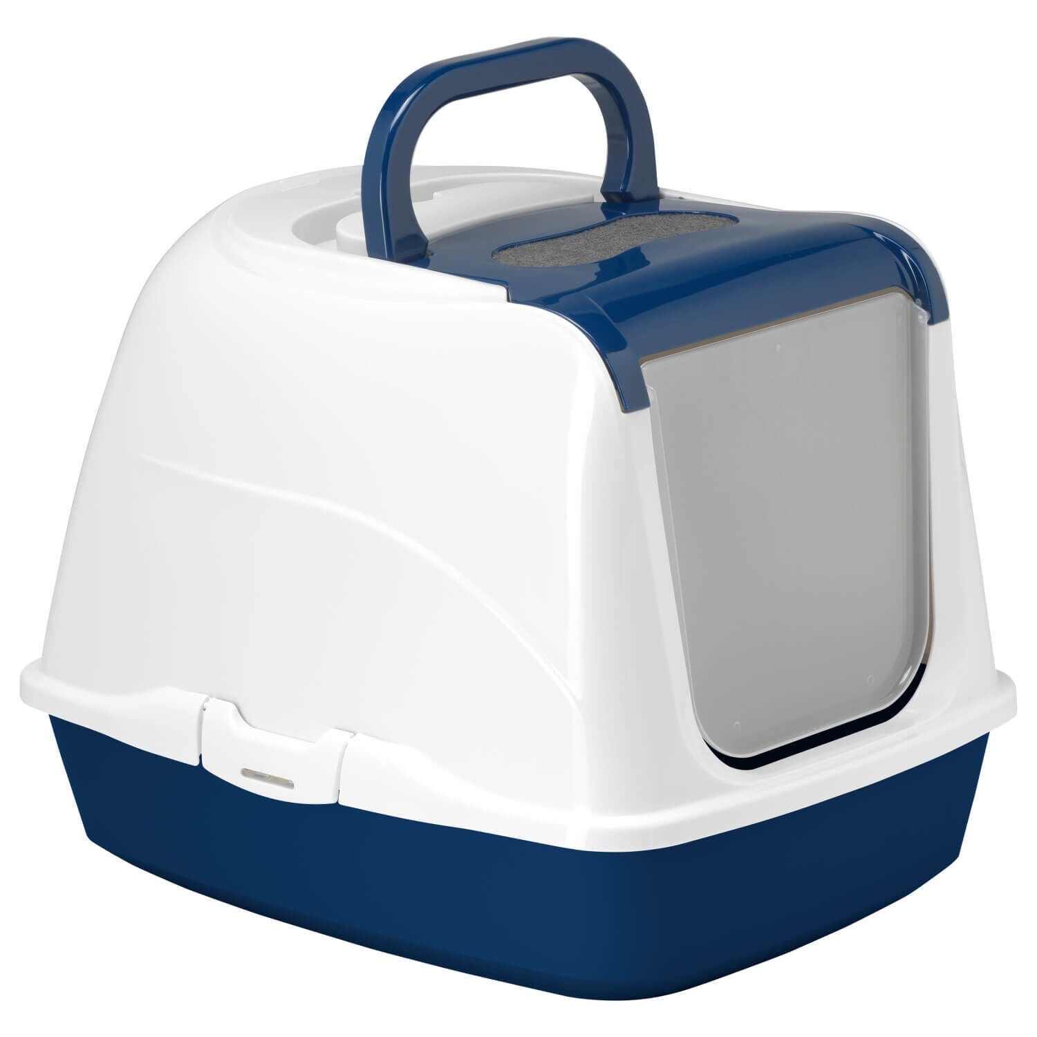 Blue top litter box