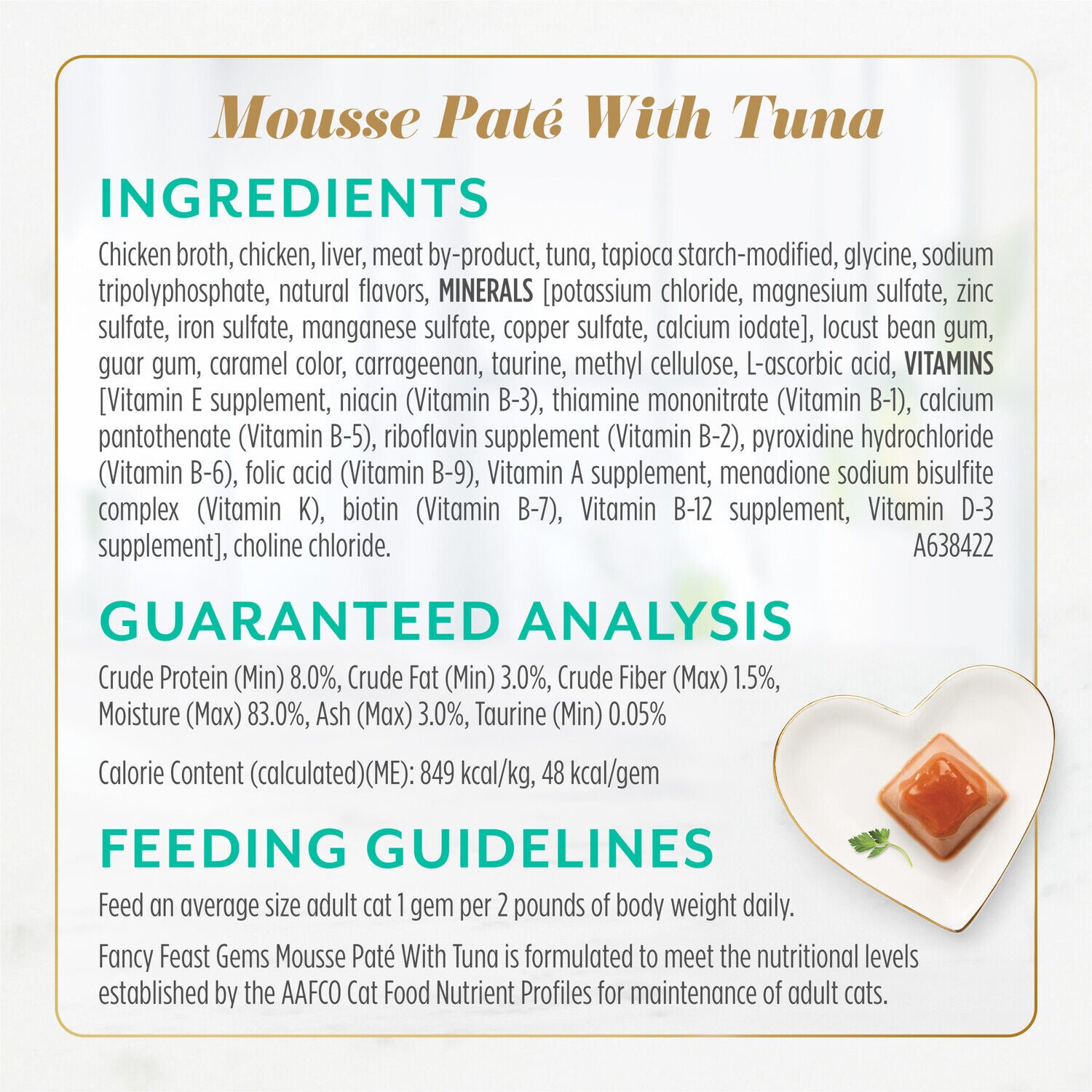 Fancy Feast Gems Pate Cat Food Mousse Salmon Or Tuna And A Halo Of Savory Gravy Wet Cat Food Variety Pack - (1) 8 Ct. Box