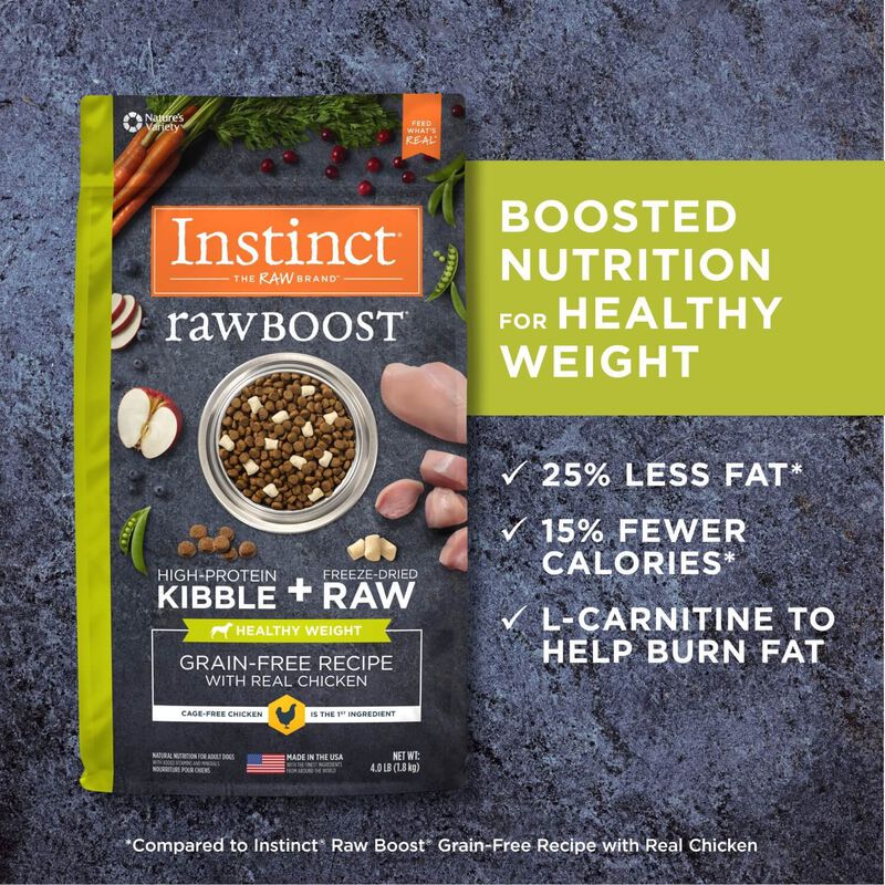 Instinct Raw Boost Healthy Weight Grain Free Chicken Recipe Dry Dog Food