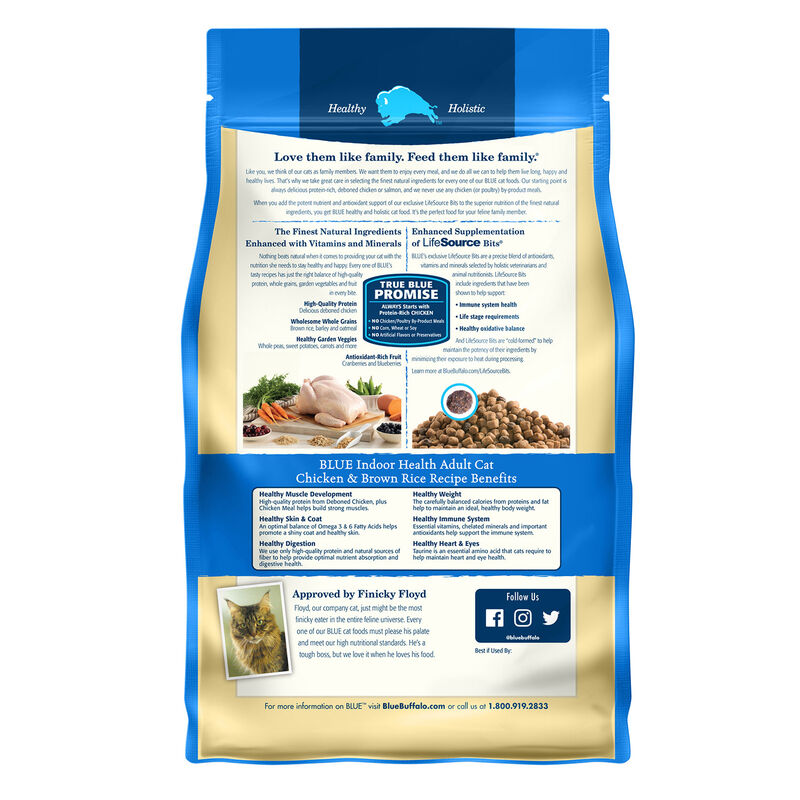 Indoor Health Chicken & Brown Rice Recipe Adult Cat Food image number 2