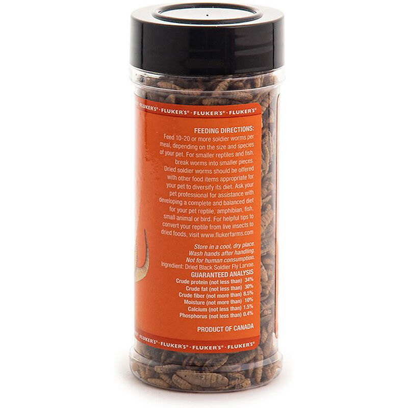 Dried Soldierworms 2.2 Oz Reptile Food image number 2