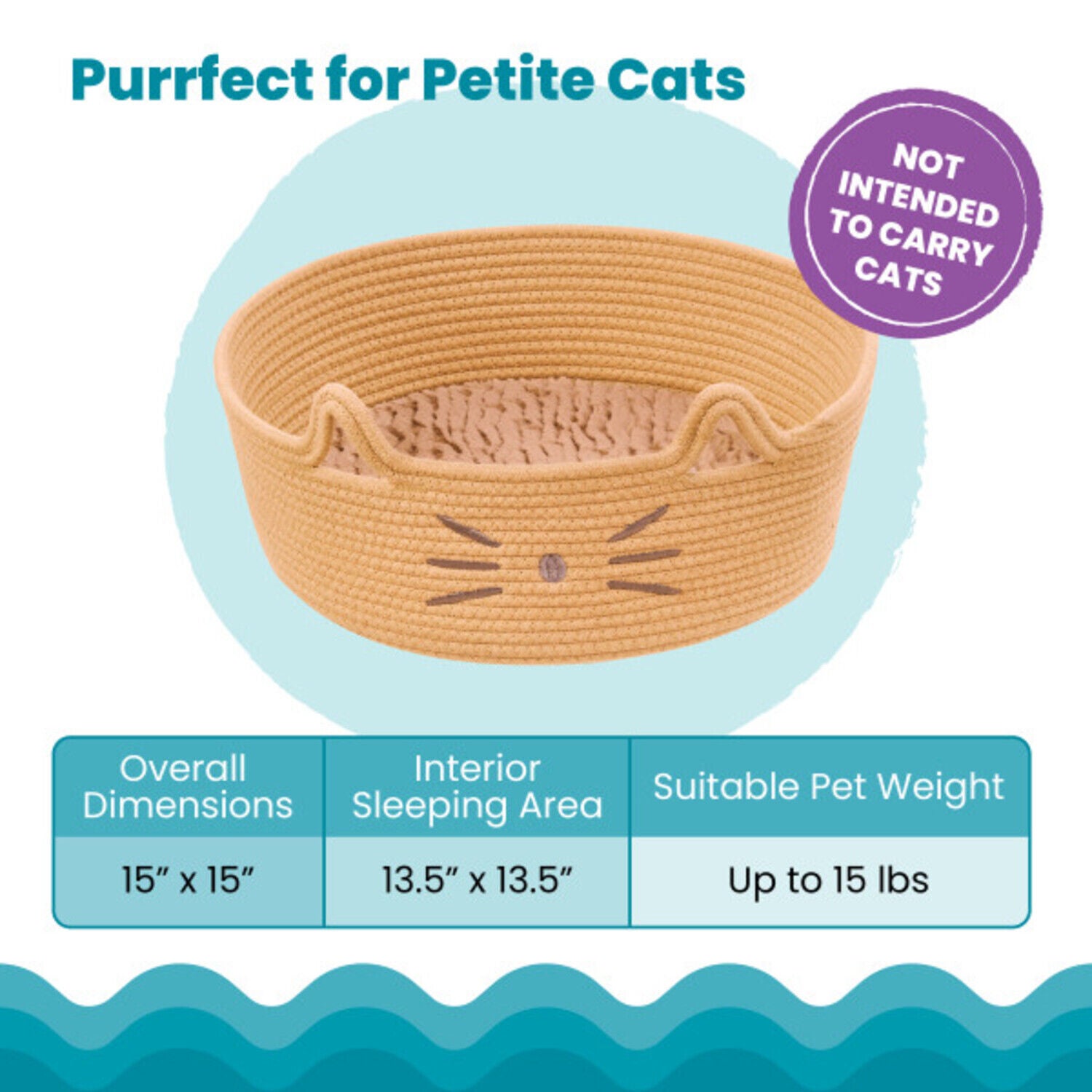 Catstages Bed & Basket Retreat Cat Bed, Tan, 15"