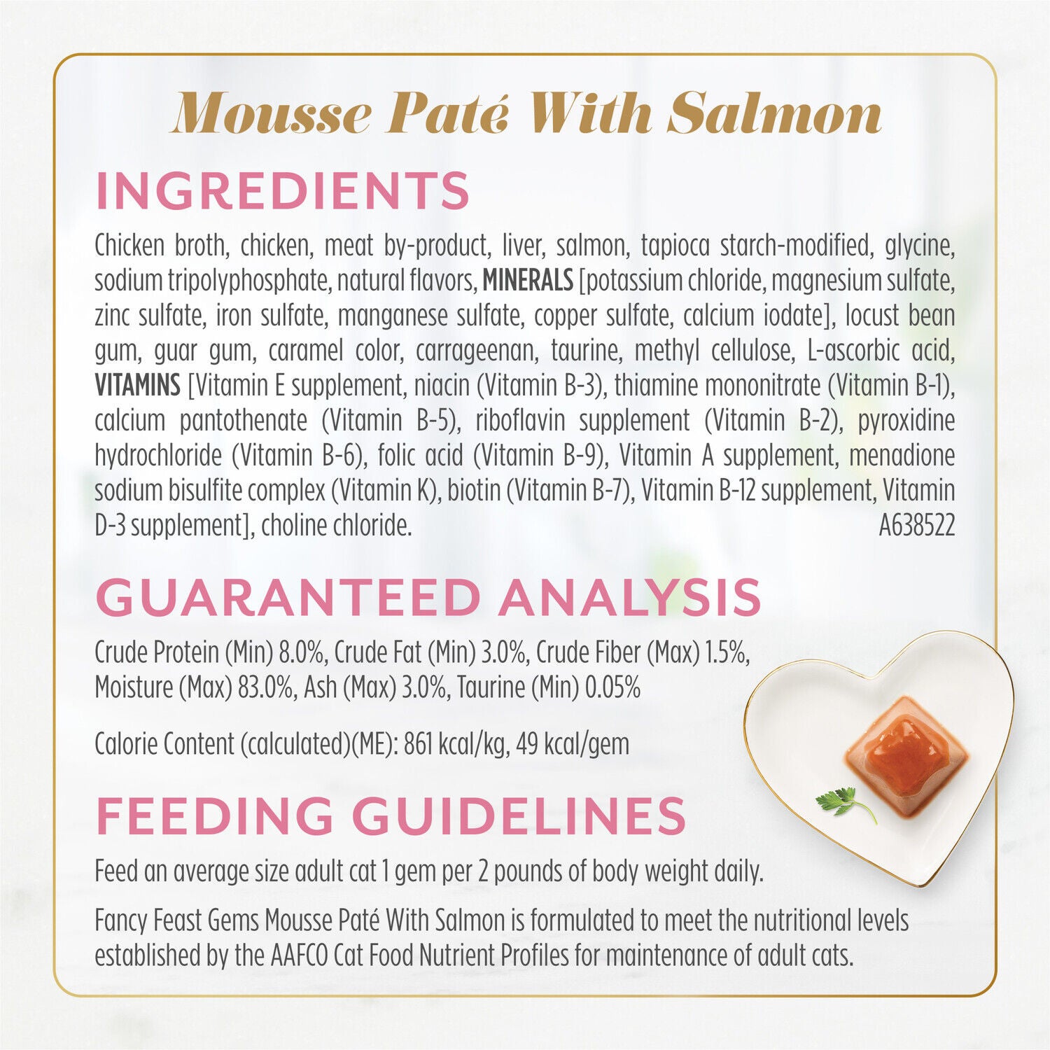 Fancy Feast Gems Pate Cat Food Mousse Salmon Or Tuna And A Halo Of Savory Gravy Wet Cat Food Variety Pack - (1) 8 Ct. Box