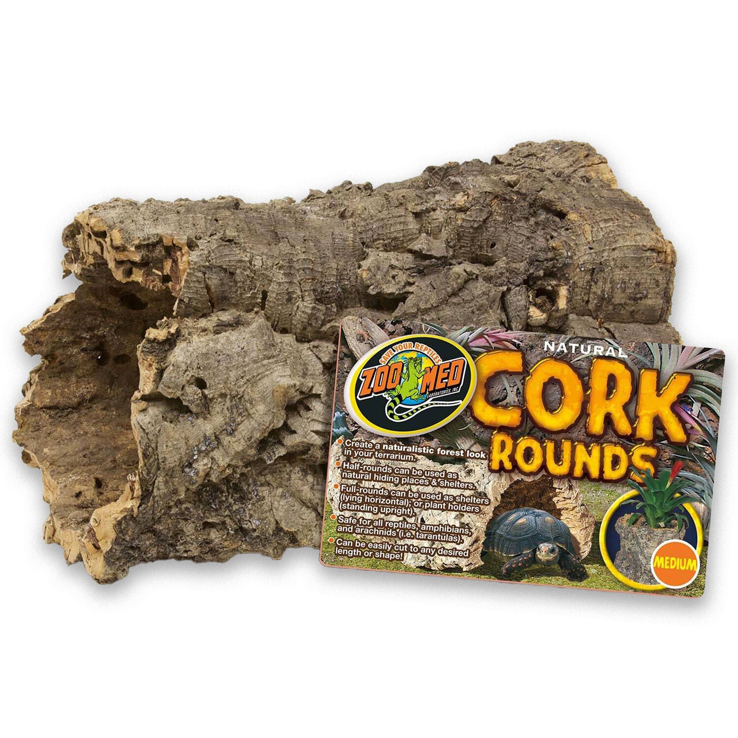 Zoo Med Cork Round Reptile Hideout, Medium
