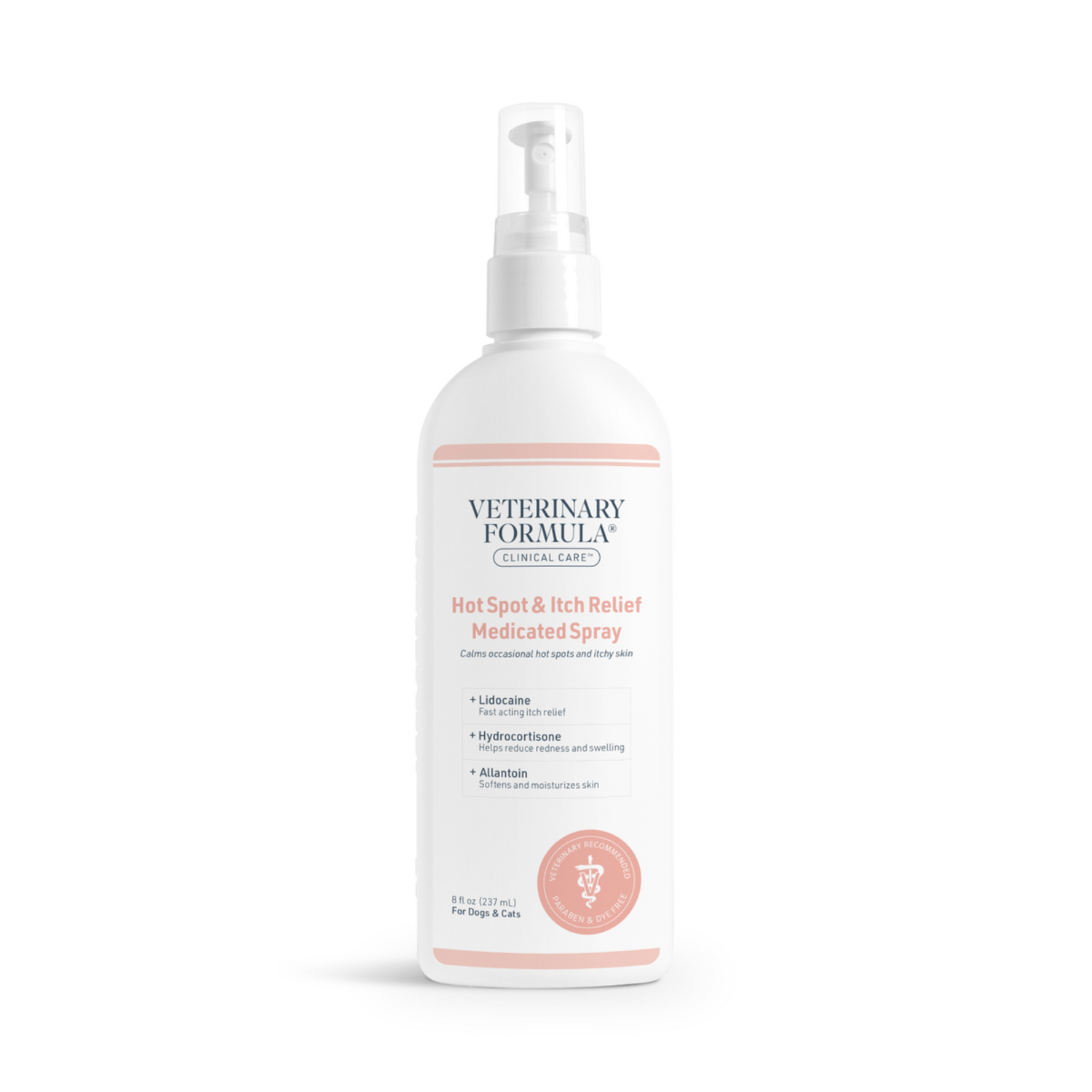 Veterinary Formula Hot Spot & Itch Relief Medicated Spray For Dogs, 8-Oz Bottle