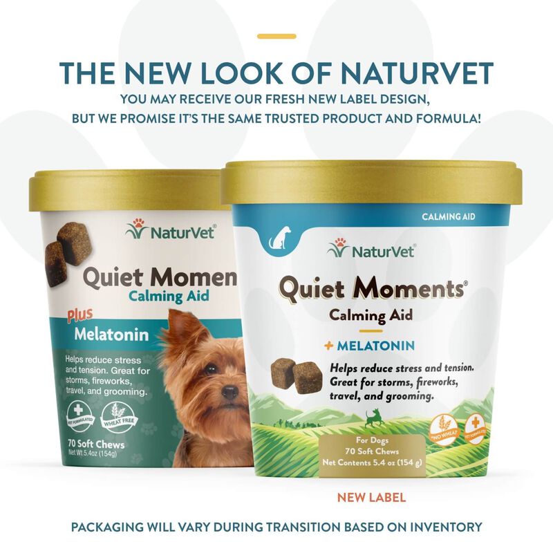 Natur Vet Quiet Moments Calming Aid + Melatonin Soft Chew Dog Supplements
