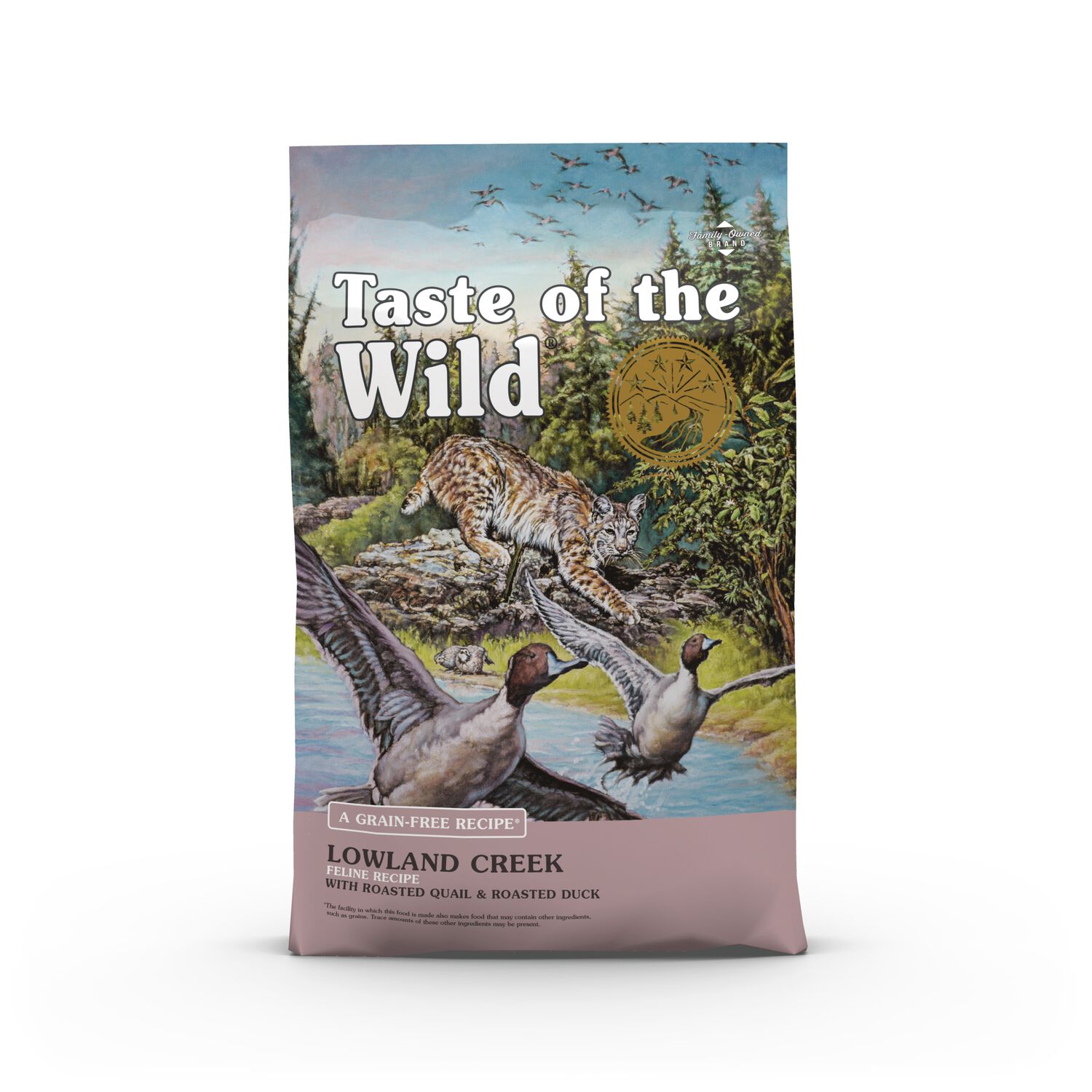 Taste Of The Wild Lowland Creek Dry Cat Food, Feline Recipe With Roasted Quail & Duck, 14-Lb Bag