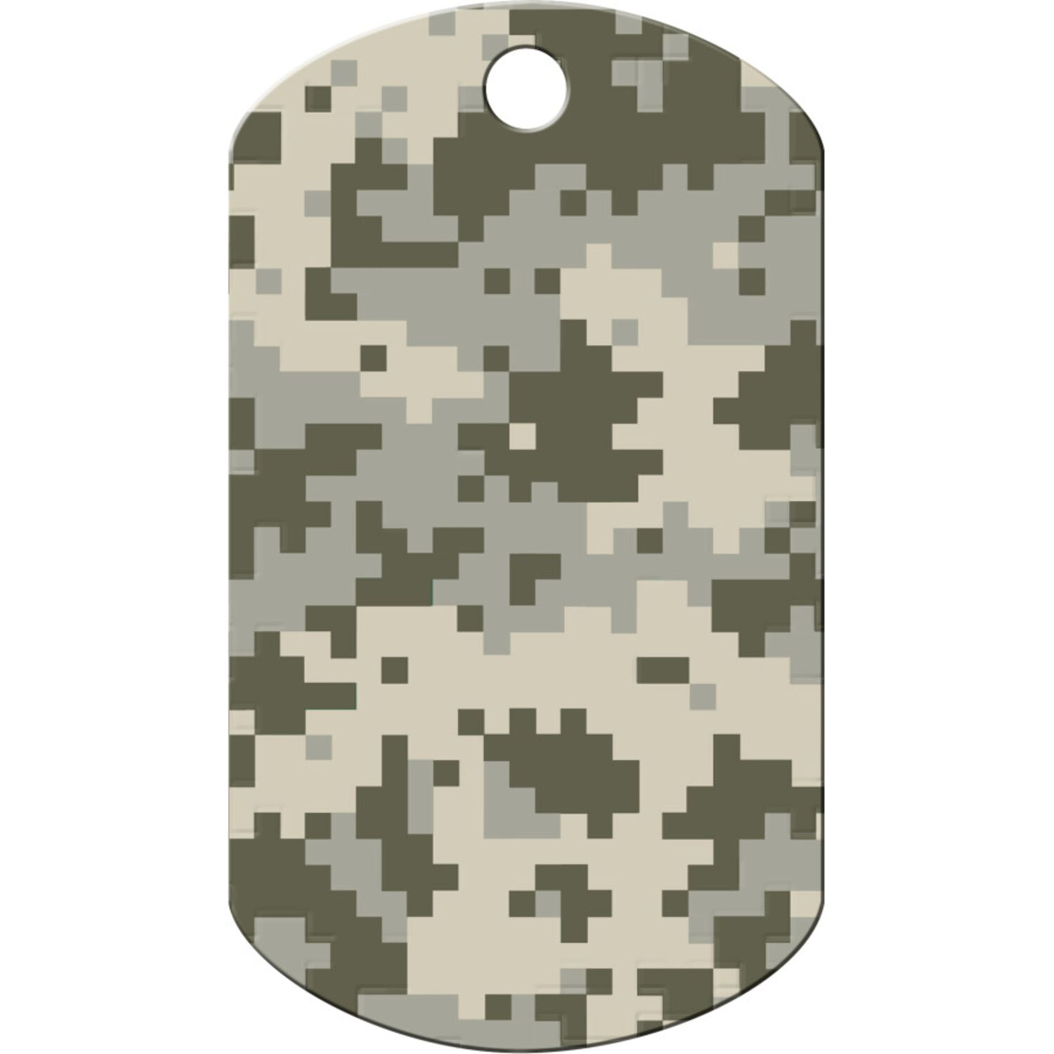 Id-Spot Quick Tag Engravable  Dog Tag, Military Large
