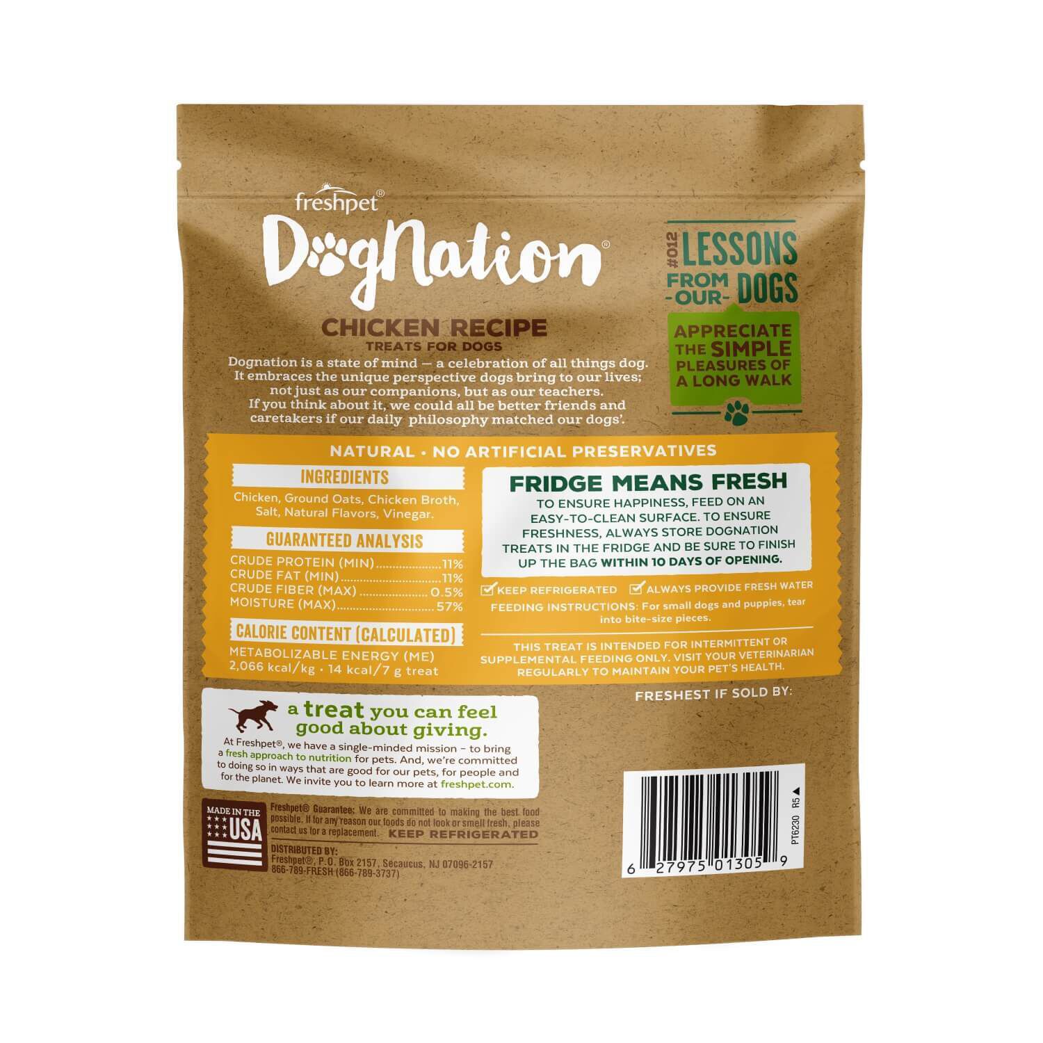 Freshpet Dog Nation Natural & Fresh Dog Treats, Chicken Recipe
