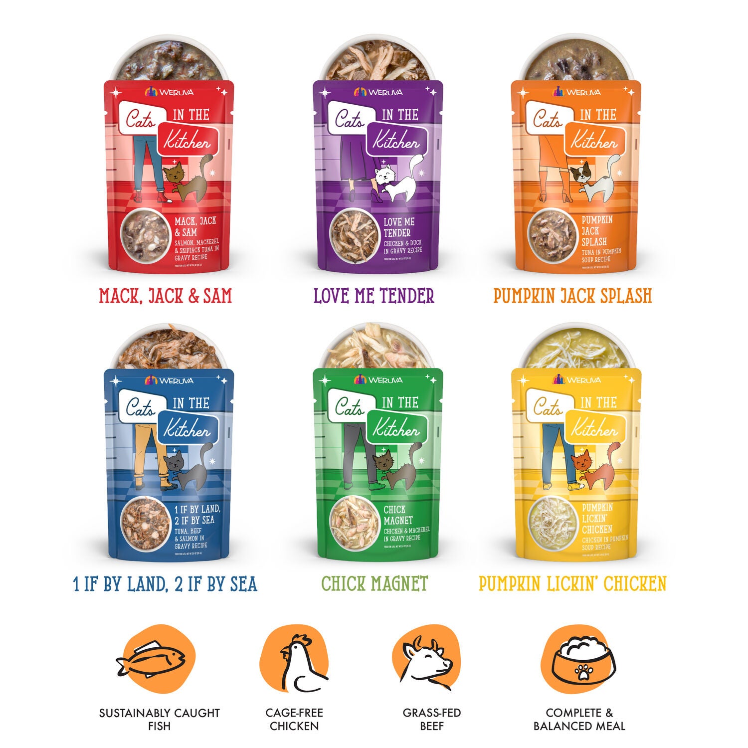 Weruva Cats In The Kitchen Pantry Party! Wet Cat Food, Variety Pack, 3-Oz Pouch Pack Of 12