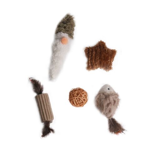 Amber Woodland Cat Toys  5 Multipack