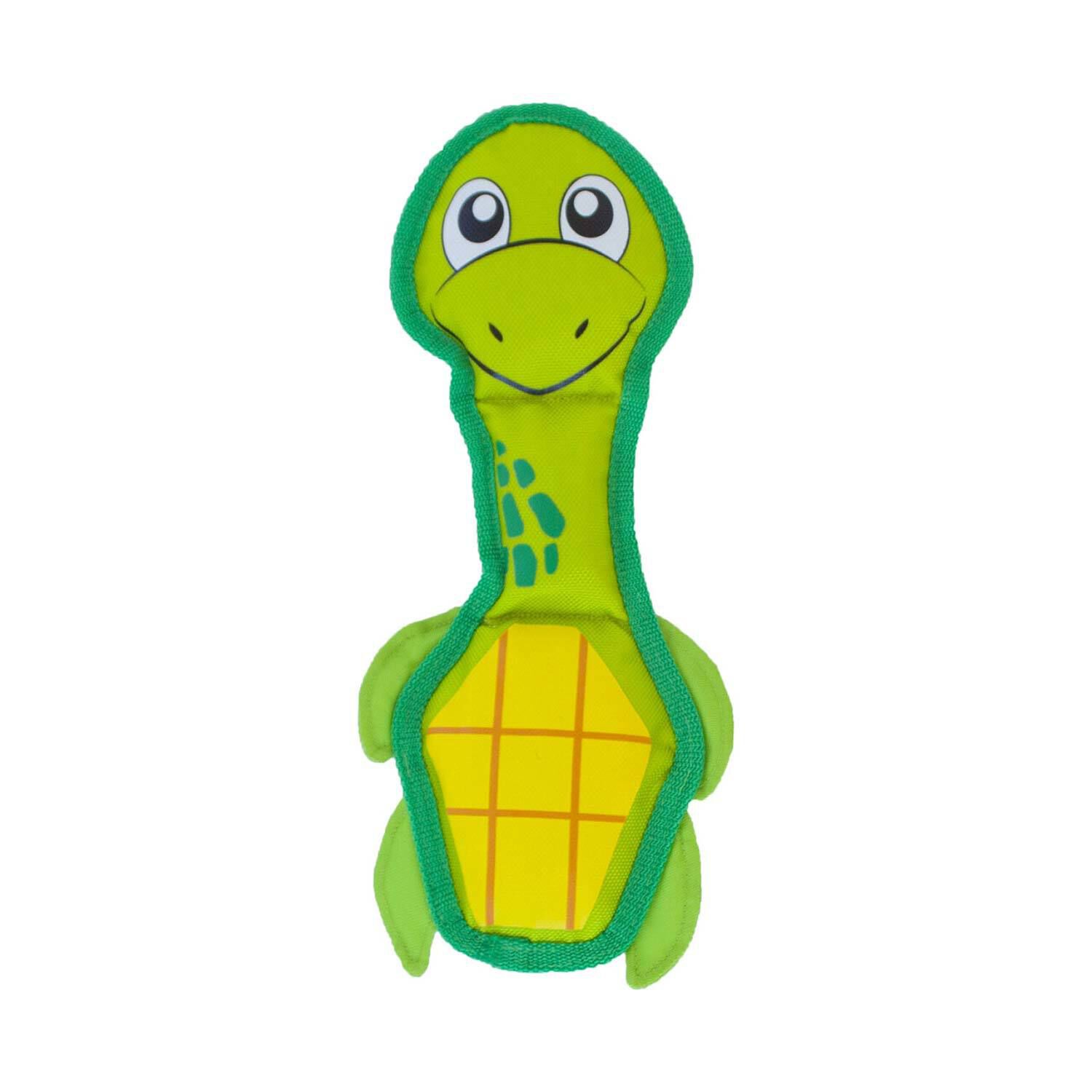 Outward Hound Fire Biterz Turtle Plush Firehose Material Interactive Dog Toy