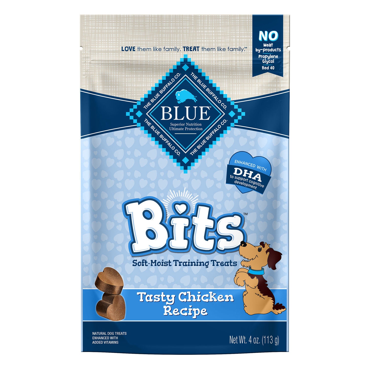 Blue Buffalo Blue Bits Soft-Moist Training Tasty Chicken Recipe Dog Treats