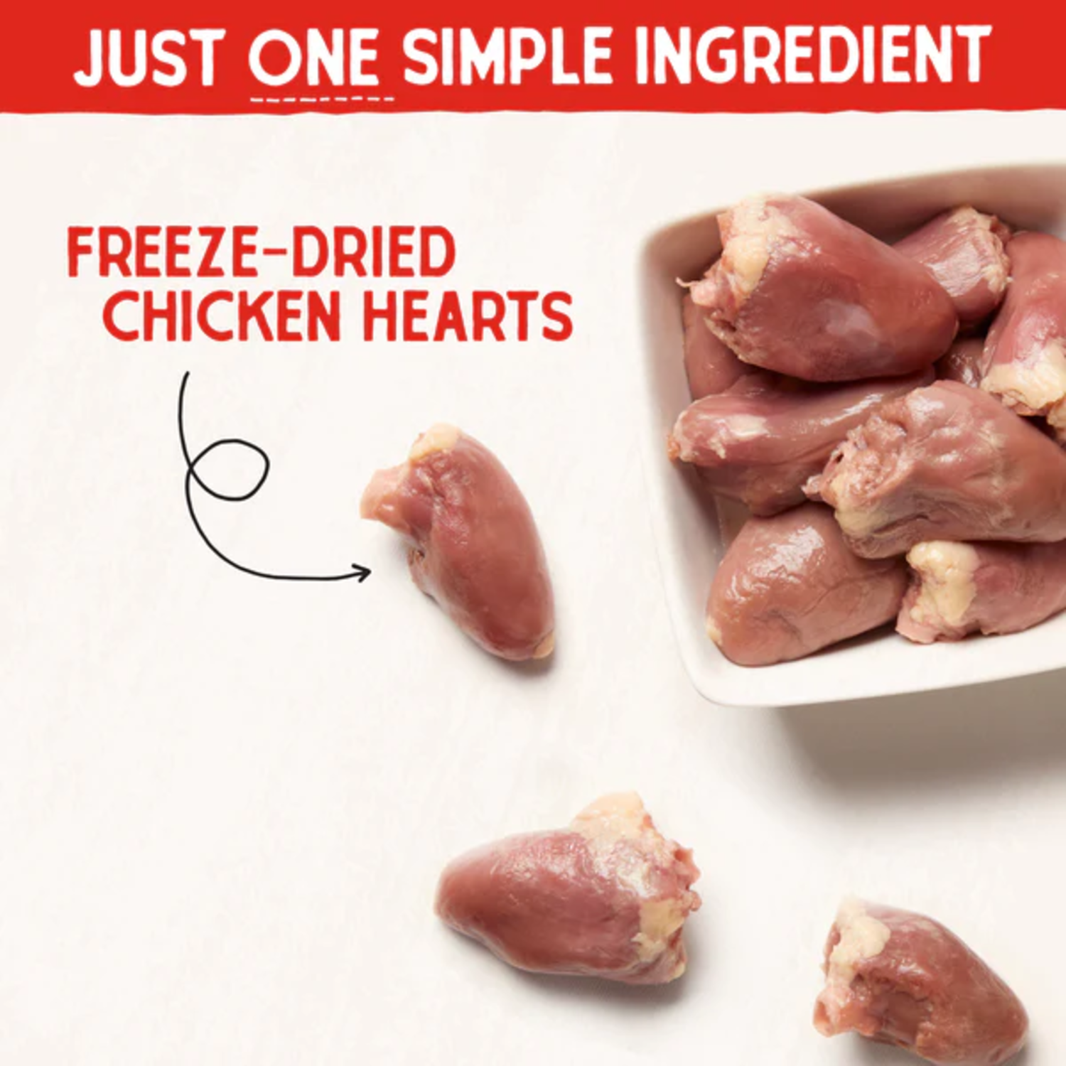 Stella & Chewy's Chicken Heart&nbsp;Freeze-Dried Raw Dog Treats, 11.5-Oz. Bag