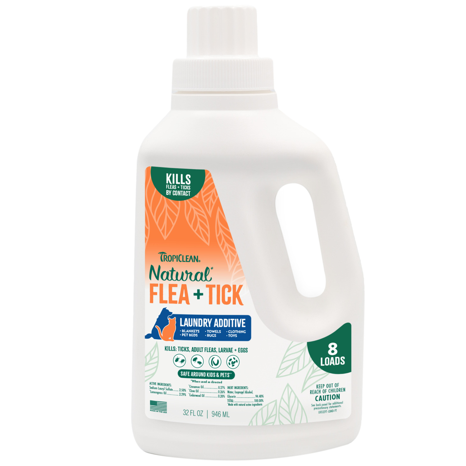 Tropiclean Soothing Natural Flea & Tick Laundry Additive, 32Oz