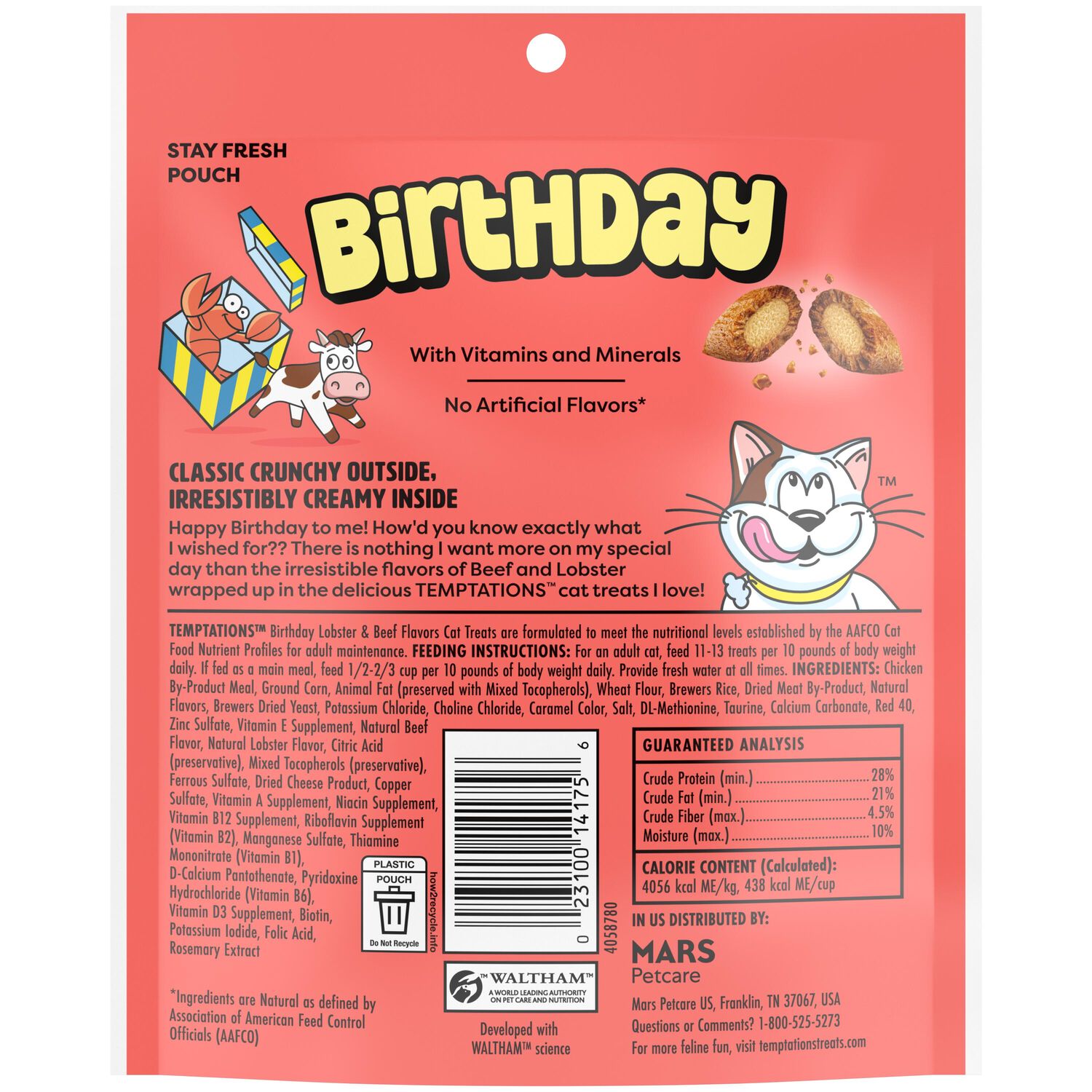 Temptations Birthday Lobster And Beef Flavor Cat Treats, 6.3-Oz