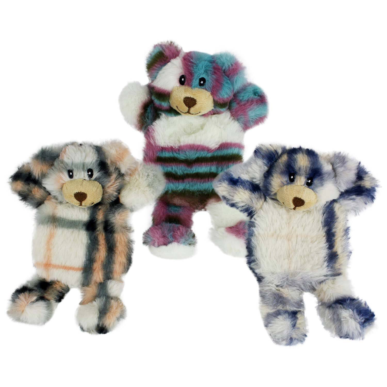Multipet Mini Berman Bears Plush Dog Toy, Assorted Colors
