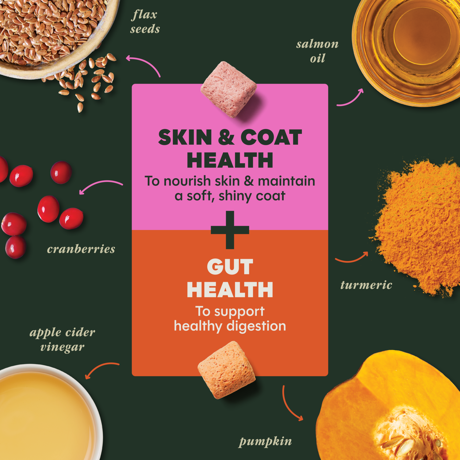 Instinct Duos Beautiful Inside & Out 2:1 Skin & Coat + Gut Health Freeze-Dried Dog Treats, 4-Oz