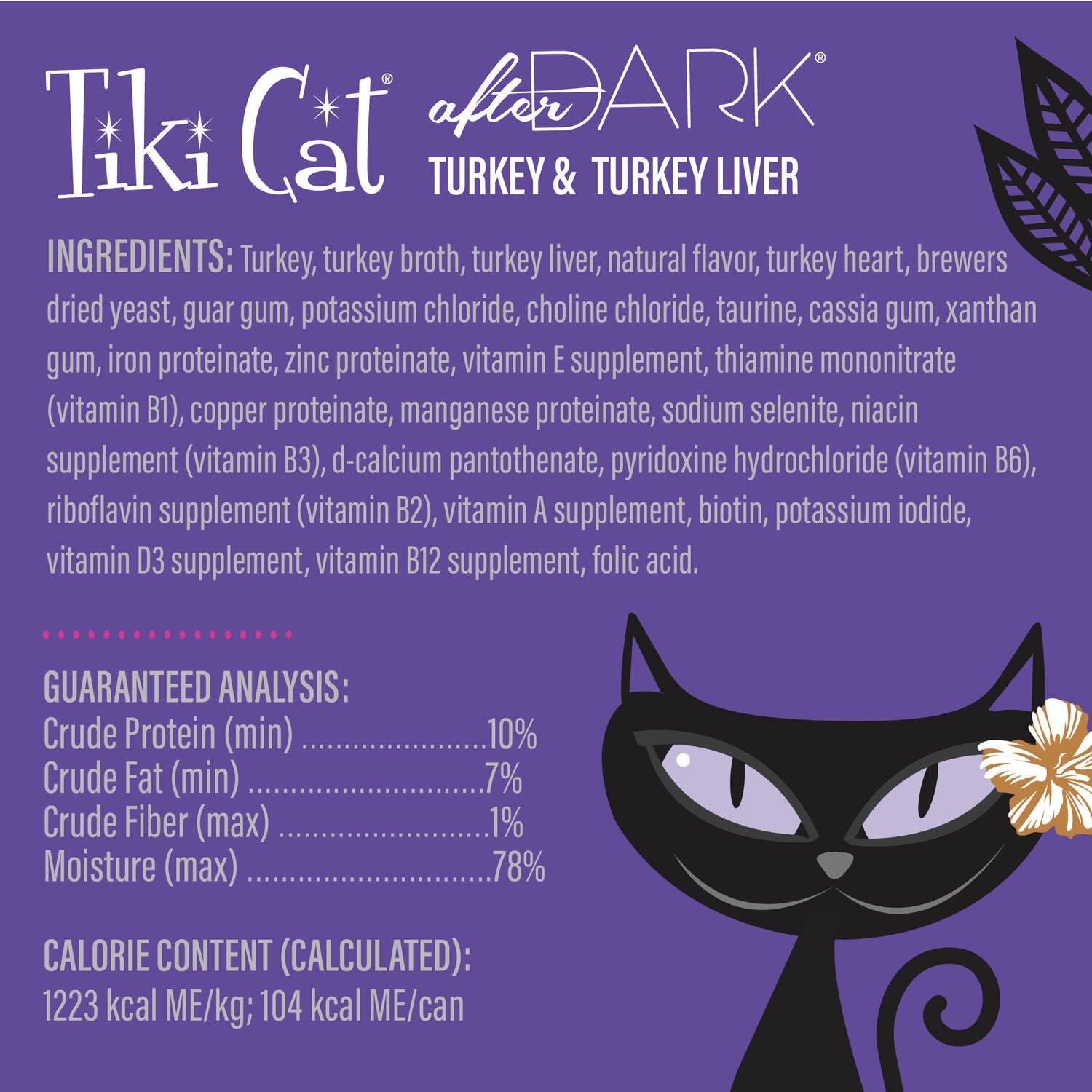 Tiki Cat After Dark Pate Wet Cat Food, Turkey & Turkey Liver, 3 Oz. Can