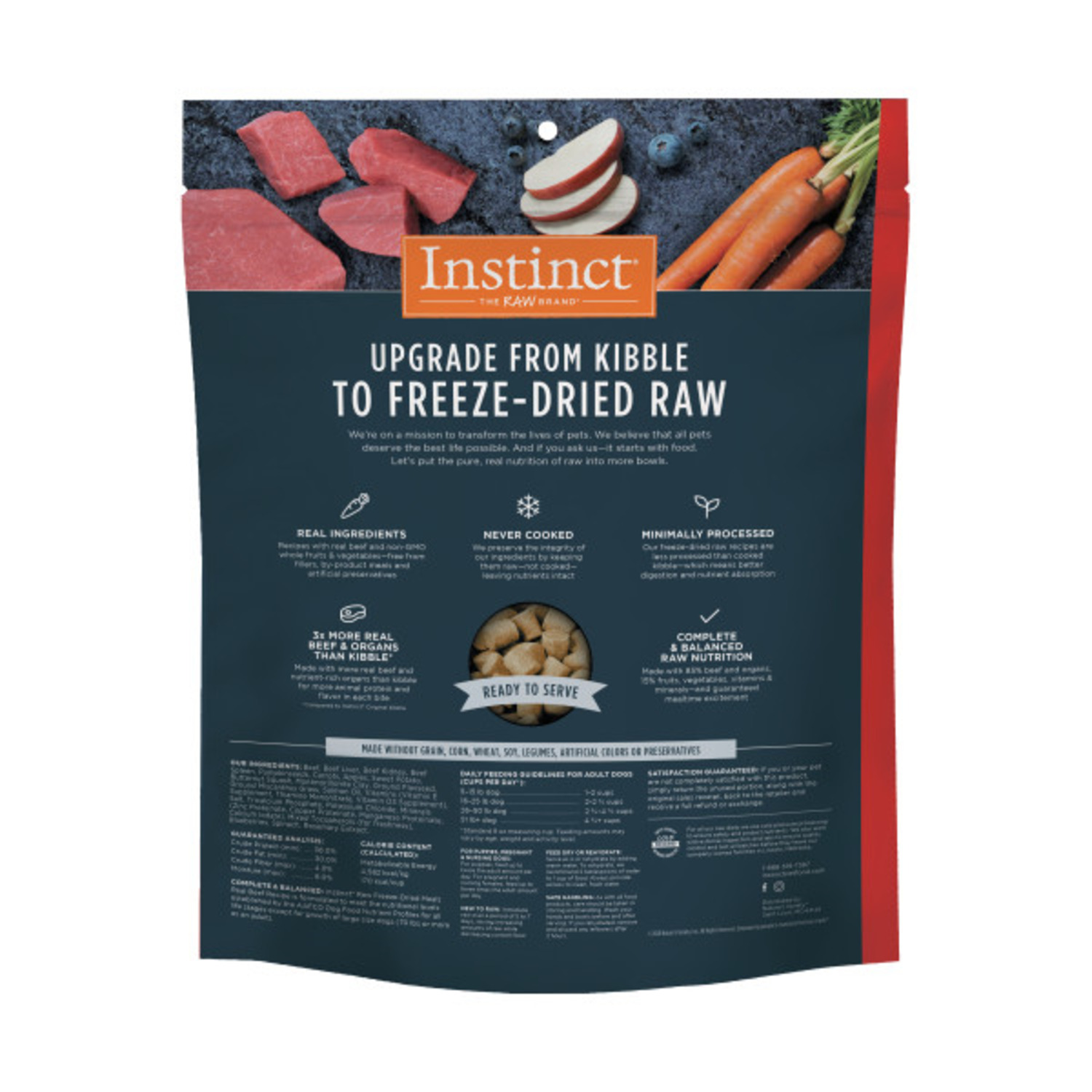 Instinct Raw Meals Beef Freeze-Dried Dog Food, 25 Oz