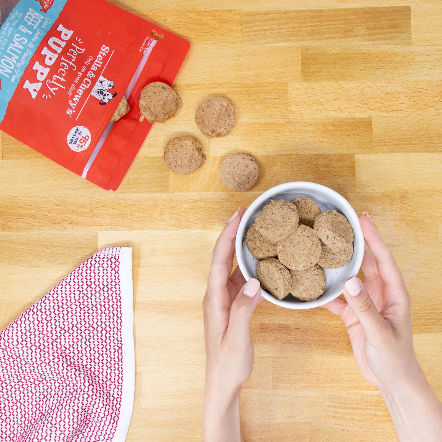 Stella & Chewy's Freeze-Dried Raw Dinner Patties For Puppies - Perfectly Puppy Beef & Salmon Recipe - 5.5 Ounce Bag