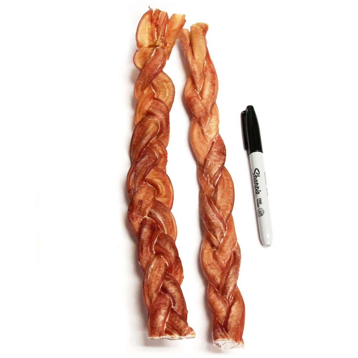 Performatrin Ultra Thick Braided Odor Free Bully Sticks Natural Dog Chews, 12"