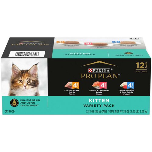Purina Pro Plan Development Kitten Favorites Variety Pack Wet Cat Food, 12 3oz Cans