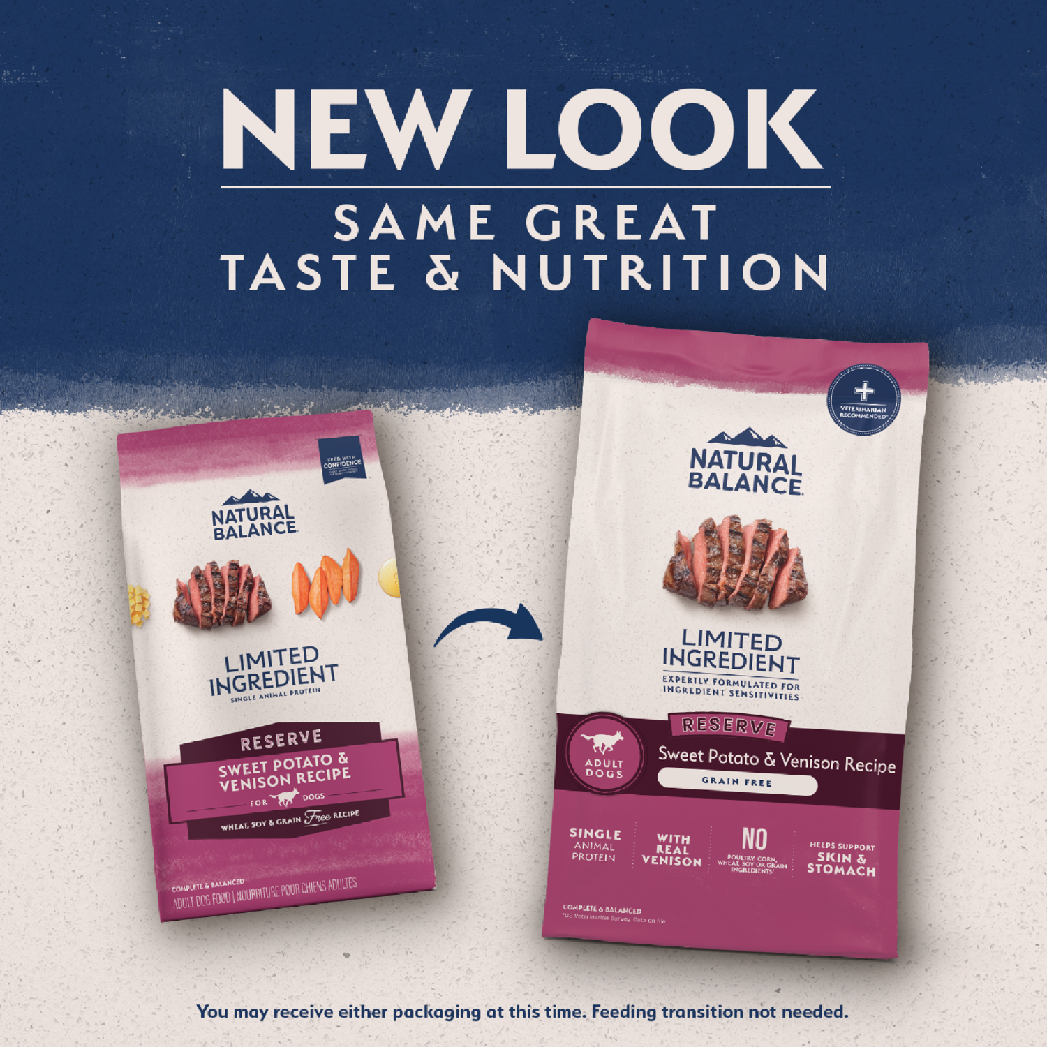 Natural Balance Limited Ingredient Reserve Grain Free Sweet Potato & Venison Recipe Dry Dog Food, 22Lb