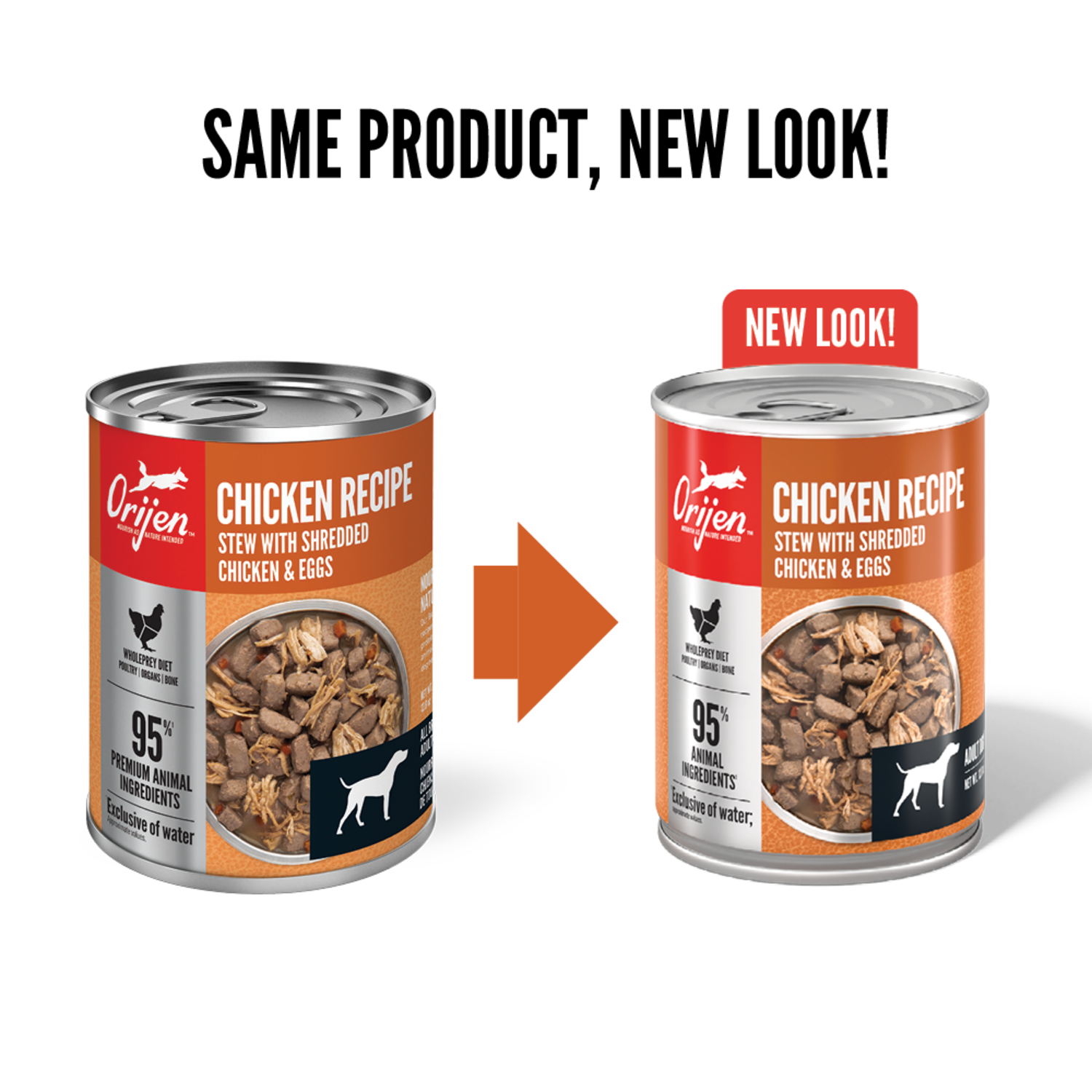 Orijen Chicken Recipe Stew With Shredded Chicken & Eggs Wet Dog Food, 12.8-Oz 12-Pack