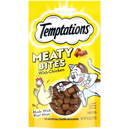 Temptations Meaty Bites Soft & Savory Cat Treats, Chicken Flavor
