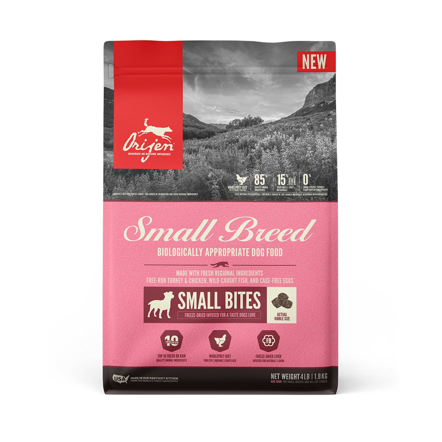 Orijen Small Breed Grain Free High Protein Dry Dog Food,4Lb | Pet