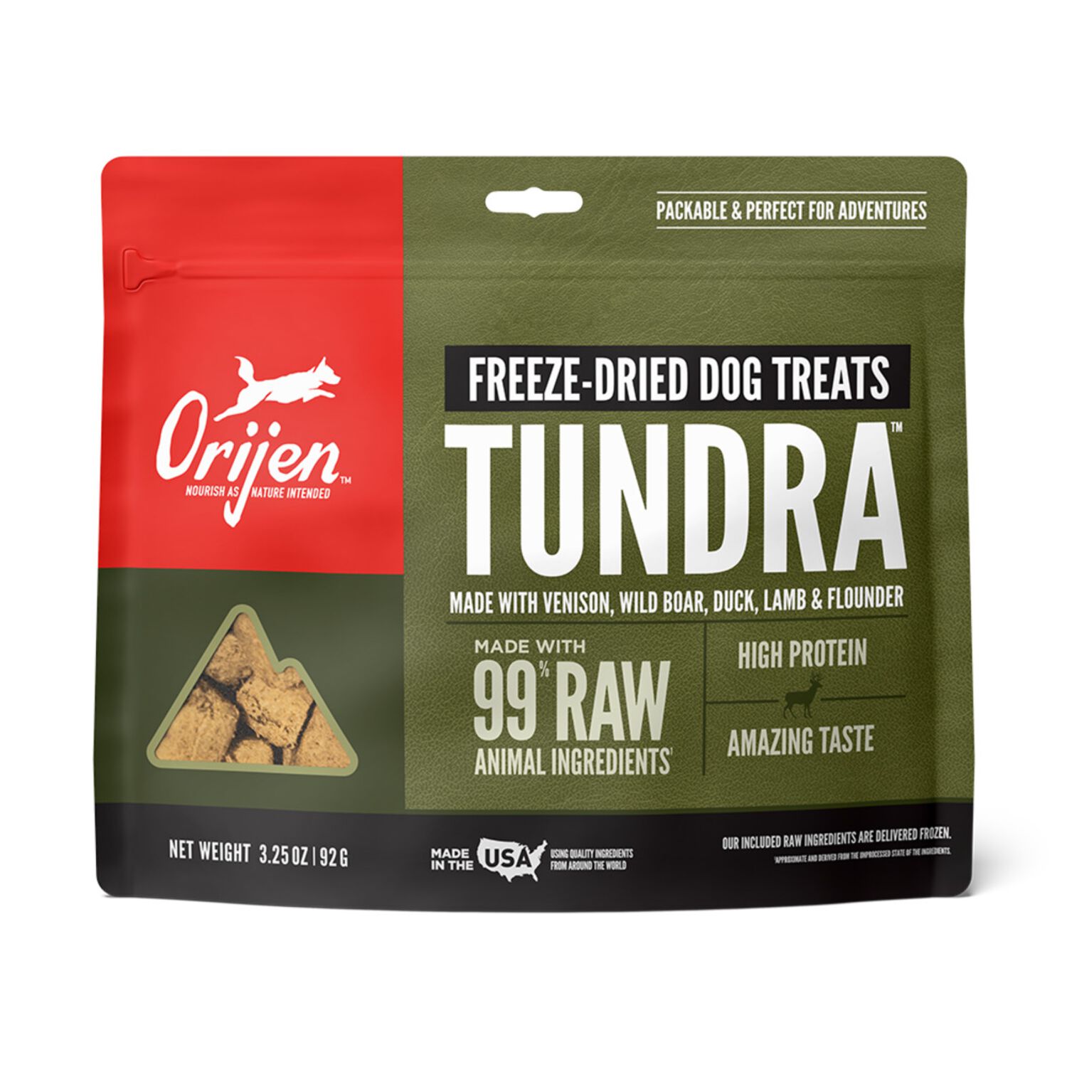 Orijen Tundra Recipe Grain-Free High-Protein Freeze-Dried Dog Treats, 3.25-Oz Bag