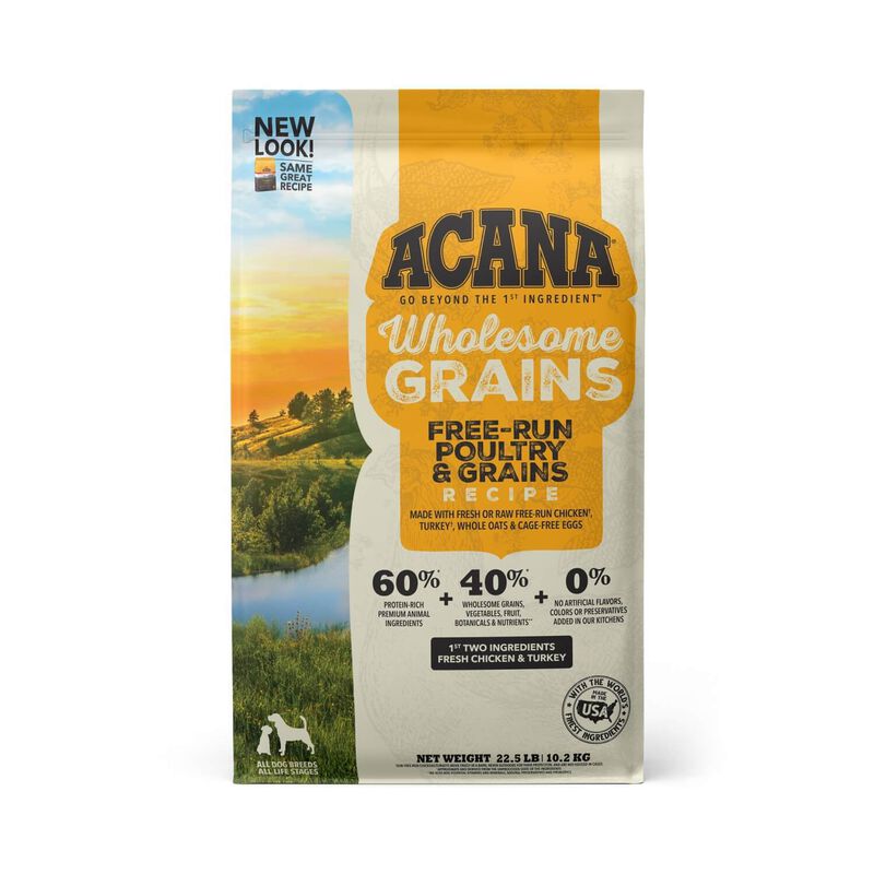 Acana Wholesome Grains Free Run Poultry With Grains Dry Dog Food