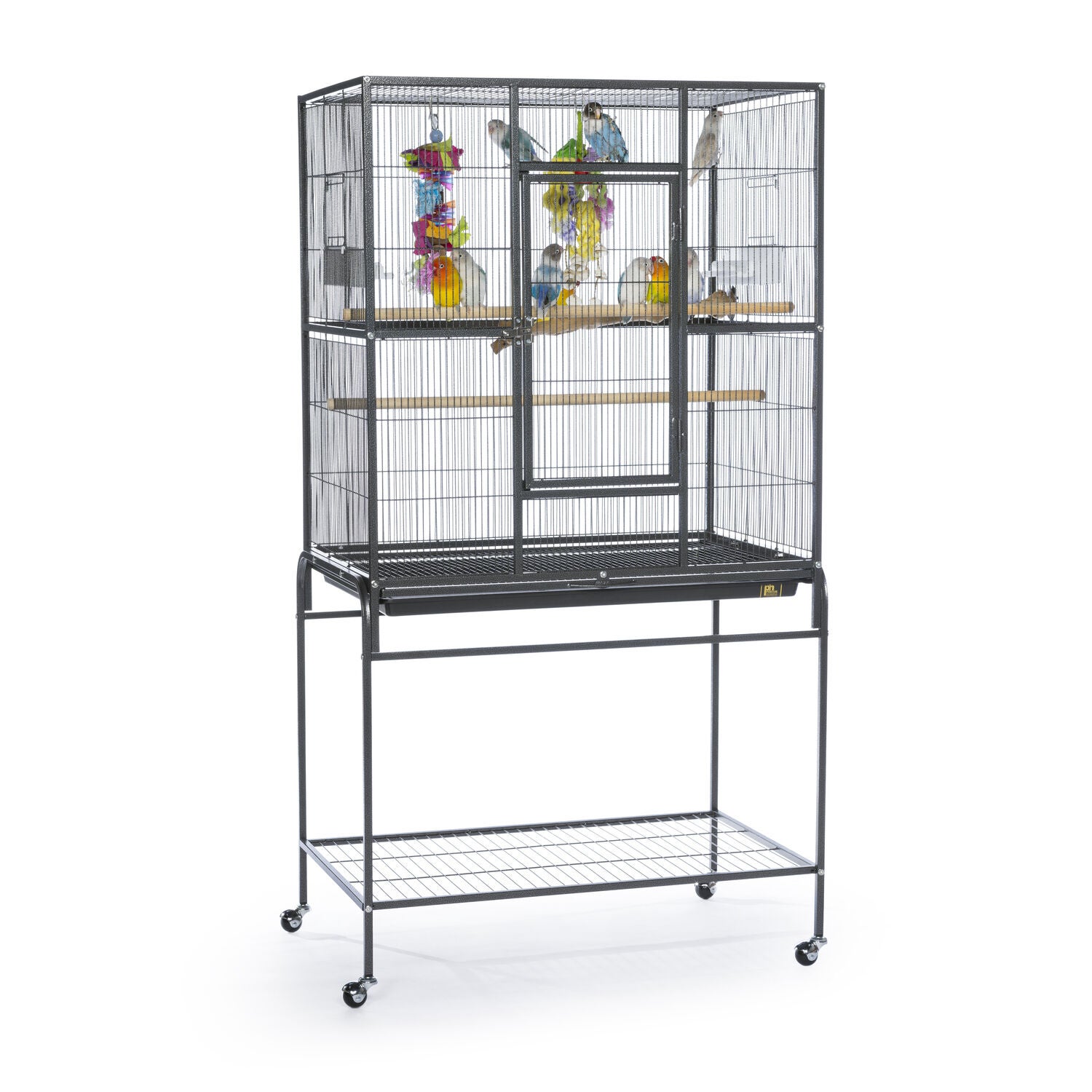 Prevue Powder-Coated Steel Flight Bird Cage With Stand, Black ...
