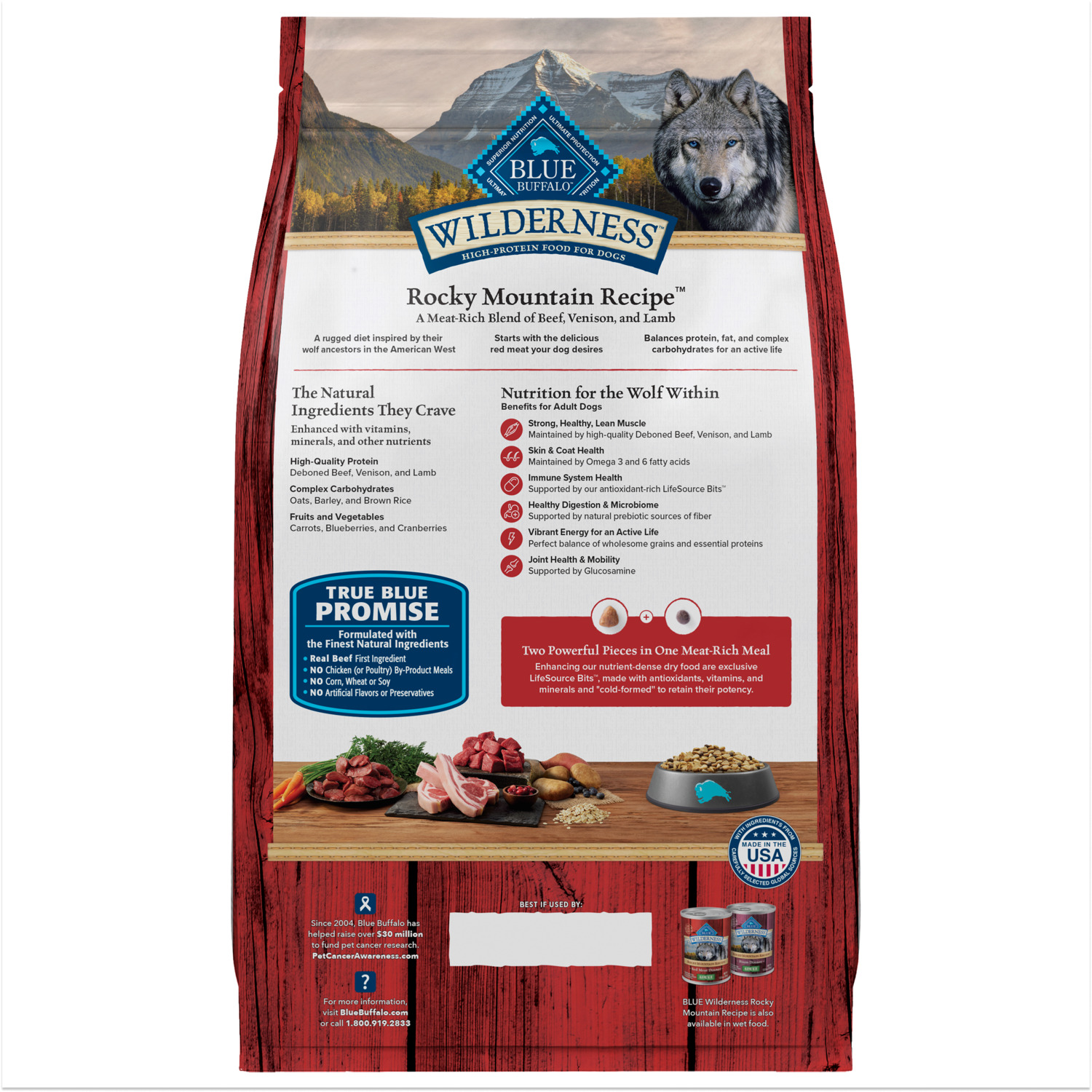 Blue Buffalo Wilderness Rocky Mountain Recipe Adult Red Meat Dog Food