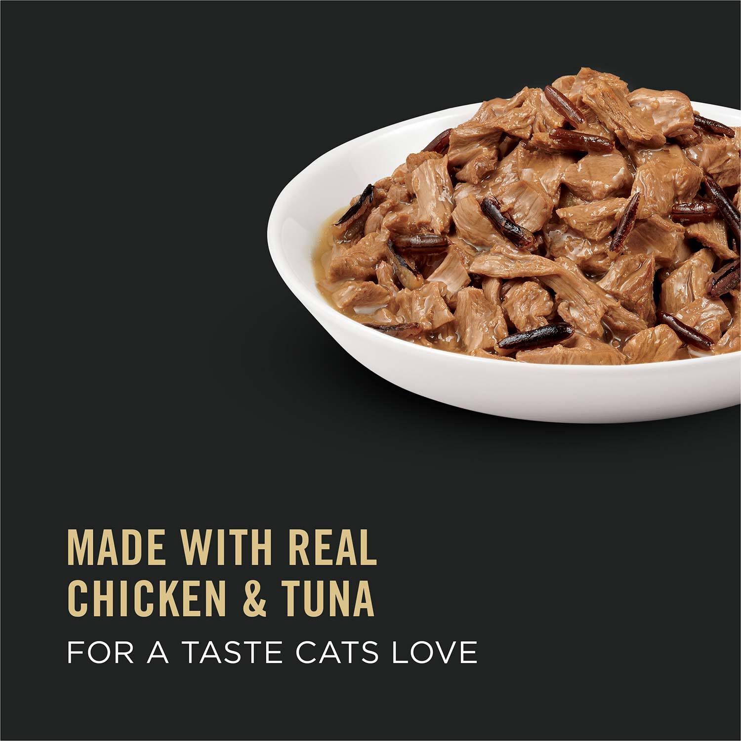 Purina Pro Plan Complete Essentials Wet Cat Food, Chicken, Tuna & Wild Rice Entree In Sauce